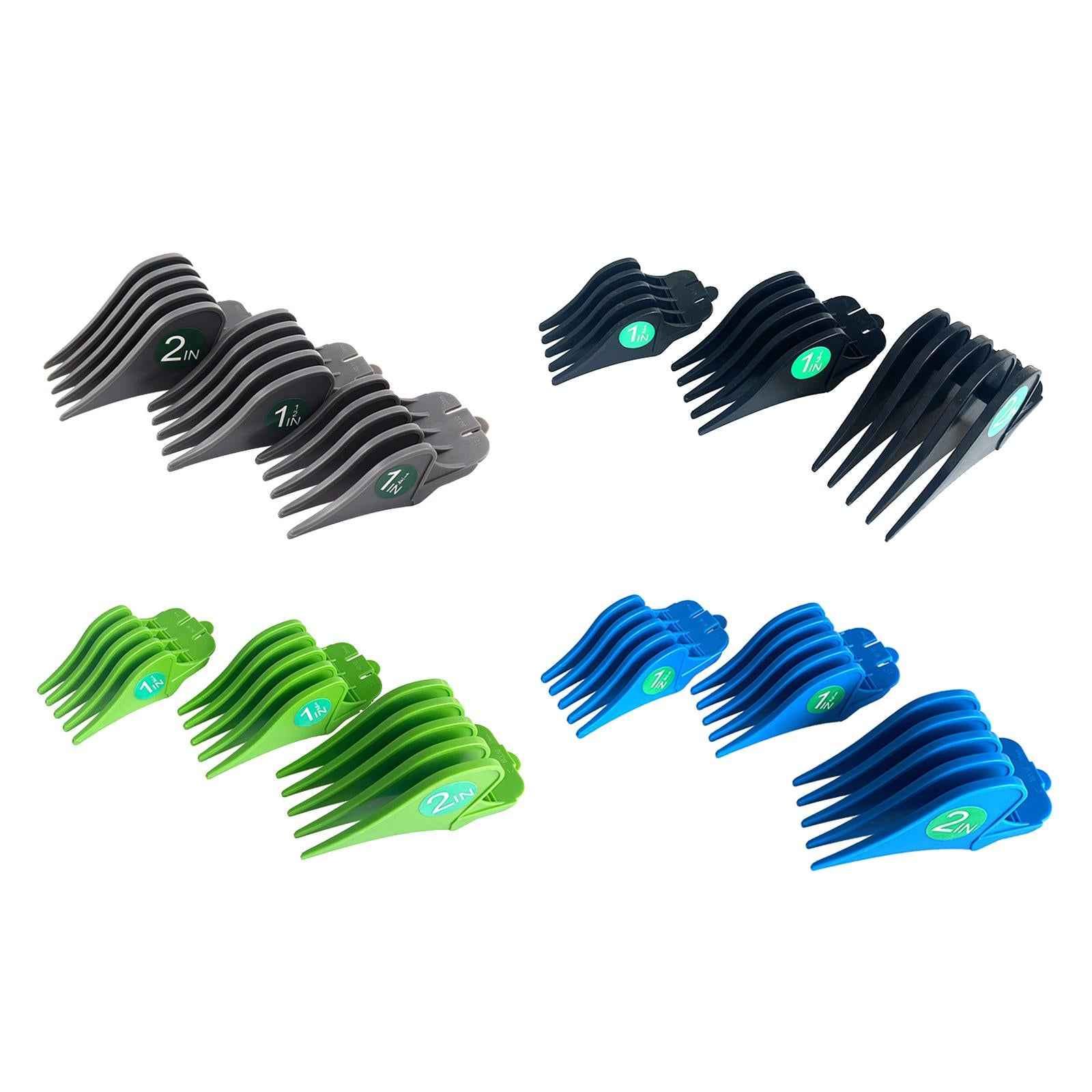 3Pcs Hair Clipper Limit Combs 32mm 38mm 51mm Cutting Guard Attachment Gray
