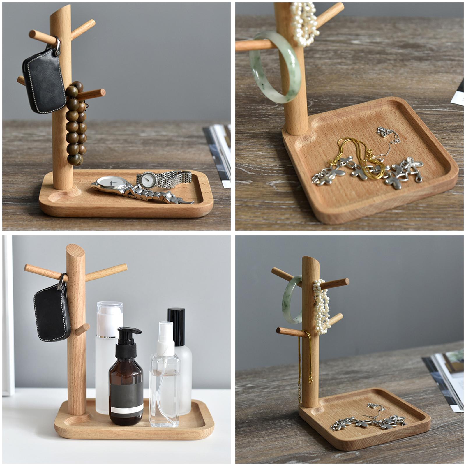 Cosmetics Holder Display for Makeup Bedroom Rectangle Base 20x13.5x1.5cm