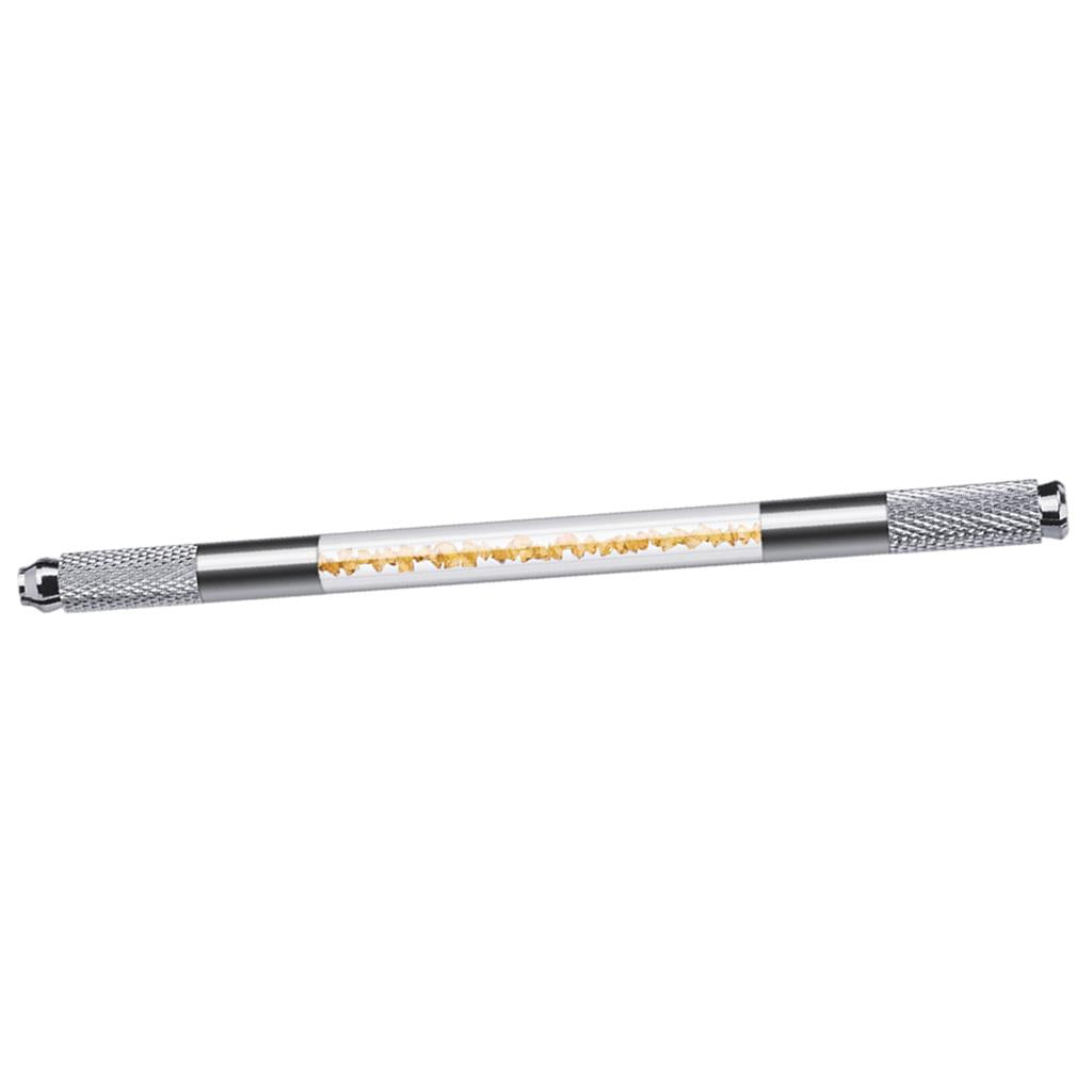 2xPermanent Makeup Supplies Double Head Microblading Tattoo Manual Pen Gold