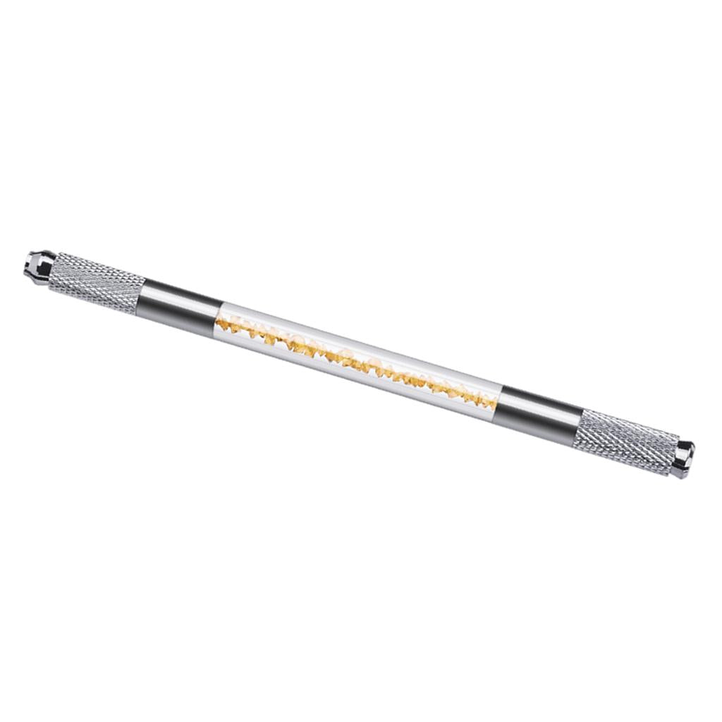 2xPermanent Makeup Supplies Double Head Microblading Tattoo Manual Pen Gold