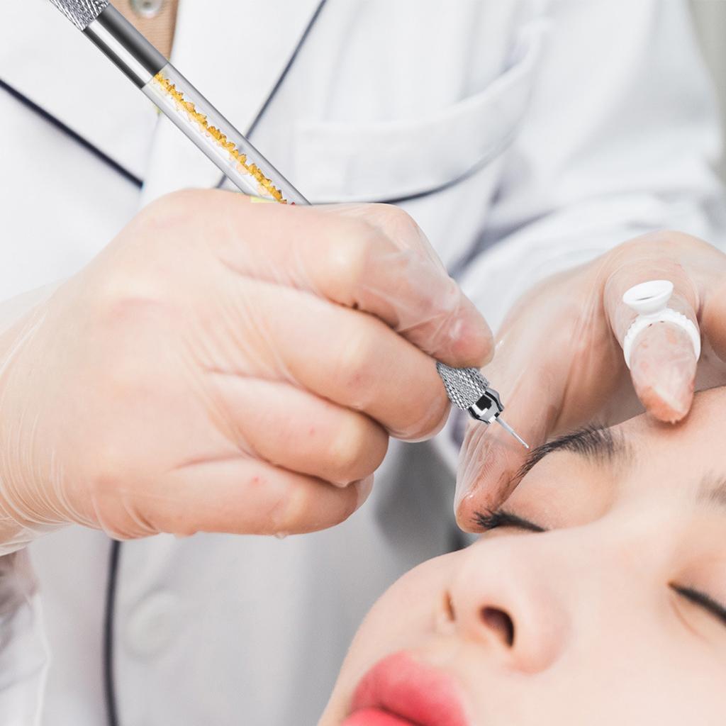 3xPermanent Makeup Supplies Double Head Microblading Tattoo Manual Pen Gold