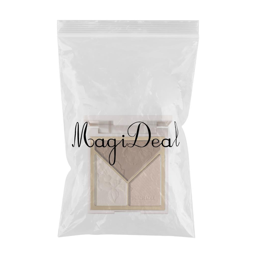 2xHighlighter Contour Palett Face Contouring Kit Highlighting Powder Brown