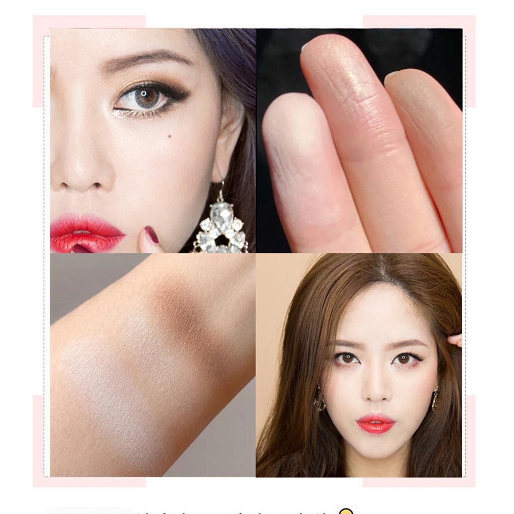 4xHighlighter Contour Palett Face Contouring Kit Highlighting Powder Brown