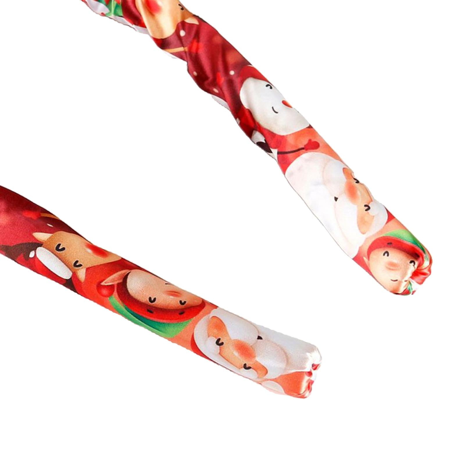 Curling Rod Heatless Headband for Long Medium Hair Natural Hair Santa Claus