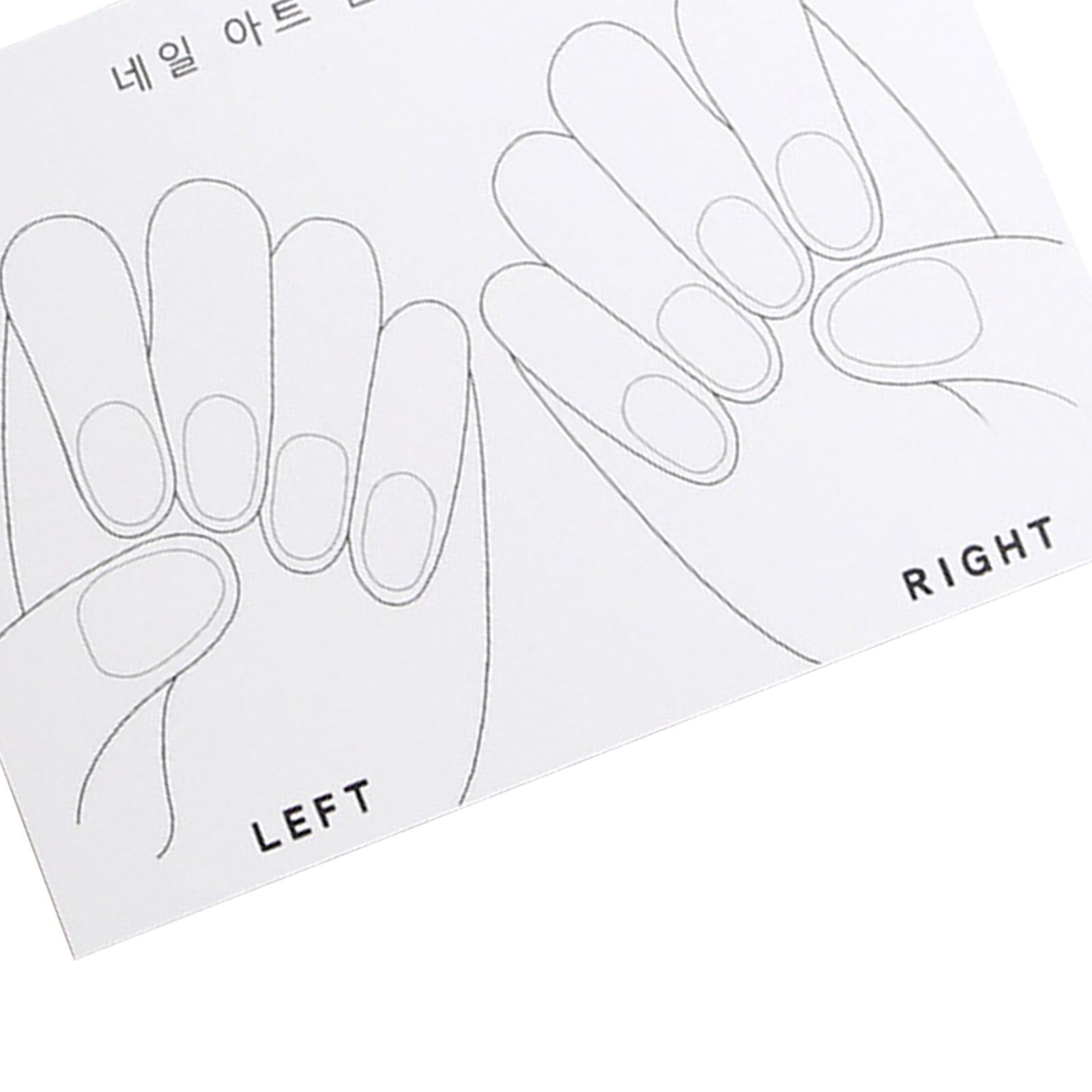 2xCute 10x Manicure Model Display Card for Nail Art Accessory Salon Supplies Hand