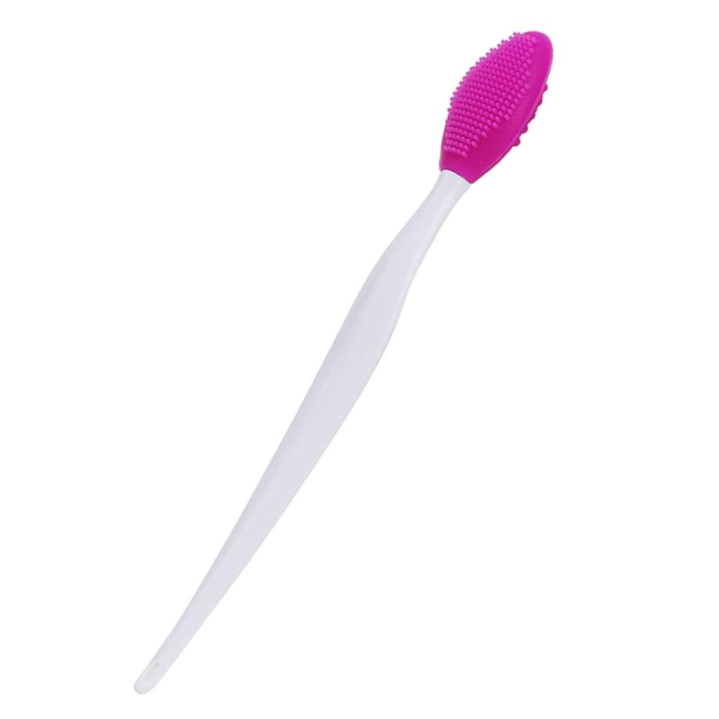 2xDouble-Sided Lip Brush Tool Dry Skin Cleansing Massager Skin Care Purple