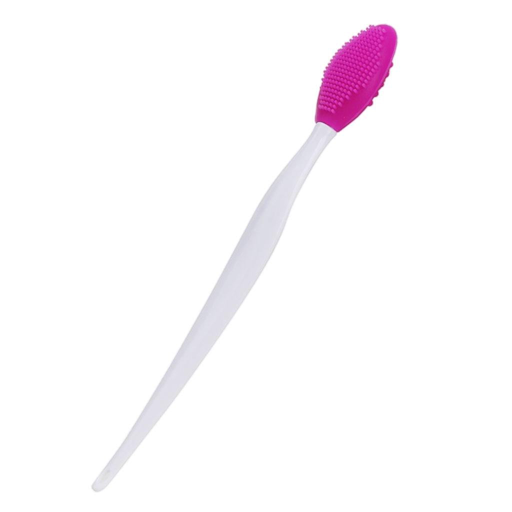 2xDouble-Sided Lip Brush Tool Dry Skin Cleansing Massager Skin Care Purple