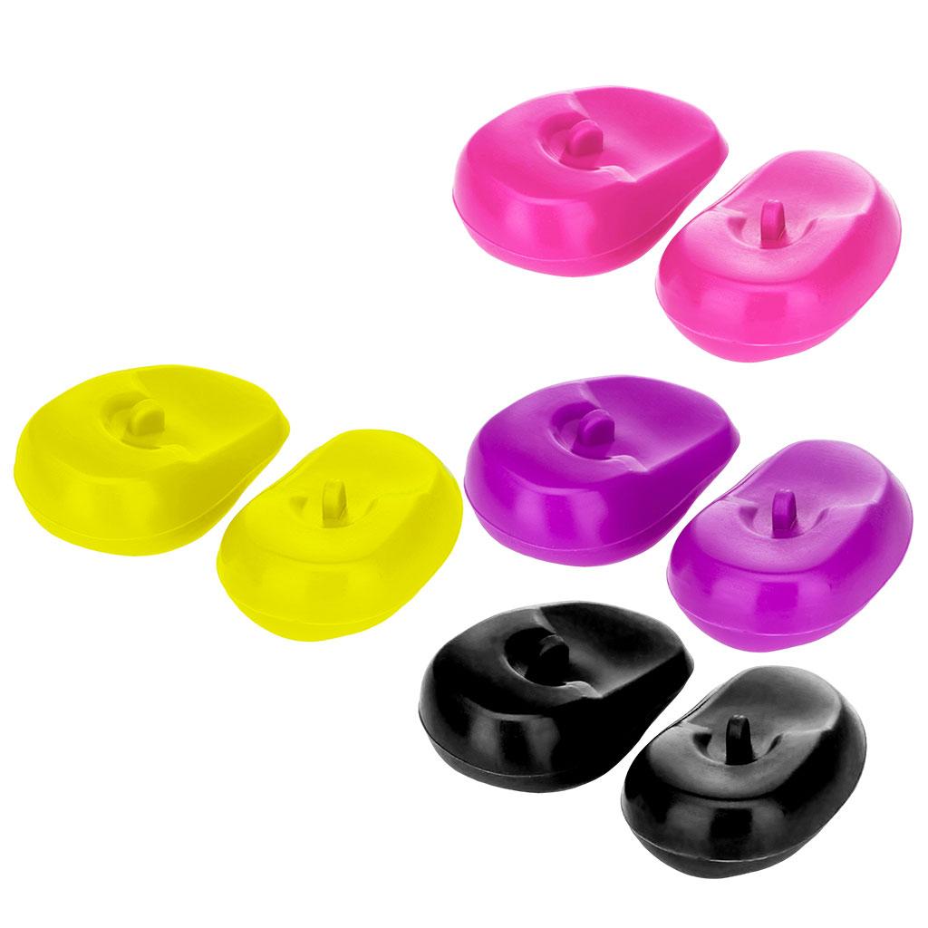 4x2 Pieces Ear Cover Protector Waterproof Ear Caps Hair Salon Coloring Pink