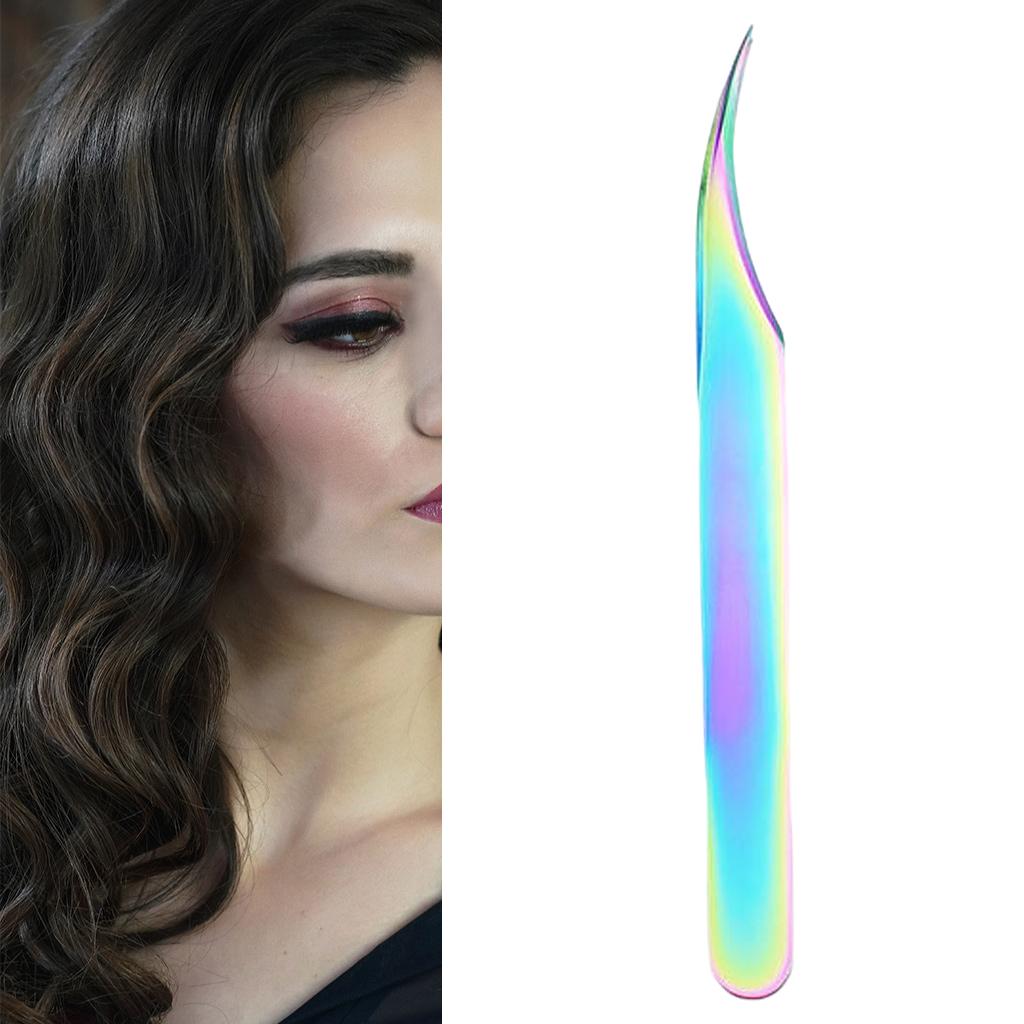 3xProfessional Eyelashes Tweezers Lashes Extension Stainless Steel Tweezers B