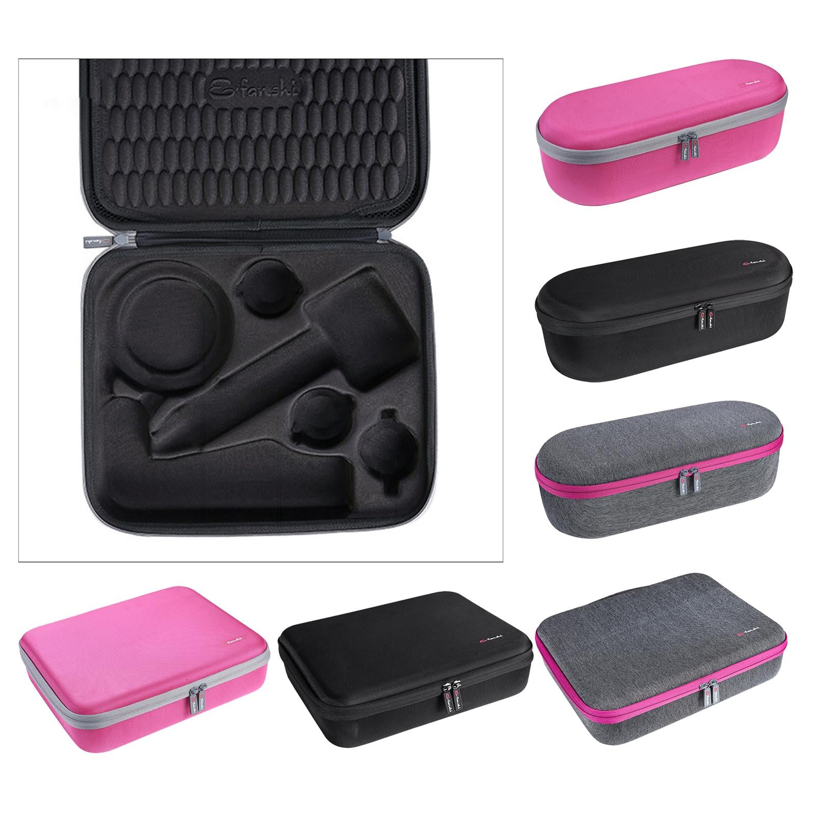 Compact Hair Dryer Storage Bag Shockproof Precise Fit for Dyson Hair Dryer Rose Red A