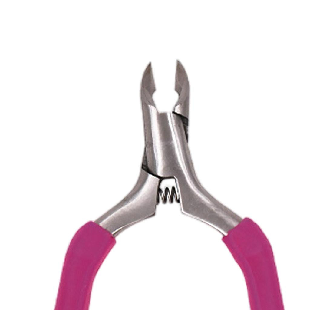 Cuticle Trimmer Manicure Peeling Scissors Stainless Steel for Fingernails Rose Red