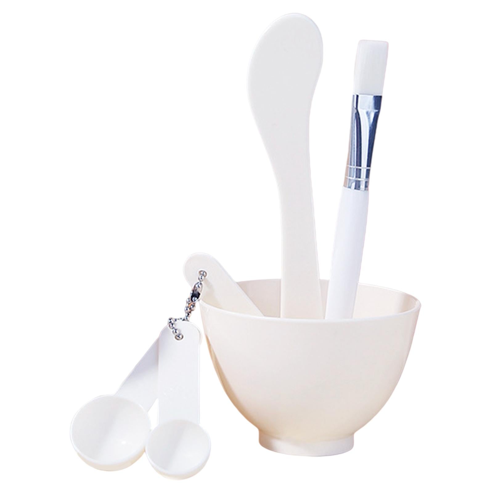 3x6 in 1 Mask Mixing Bowl Set Reusable for Facial Mask Hair Masks Home White