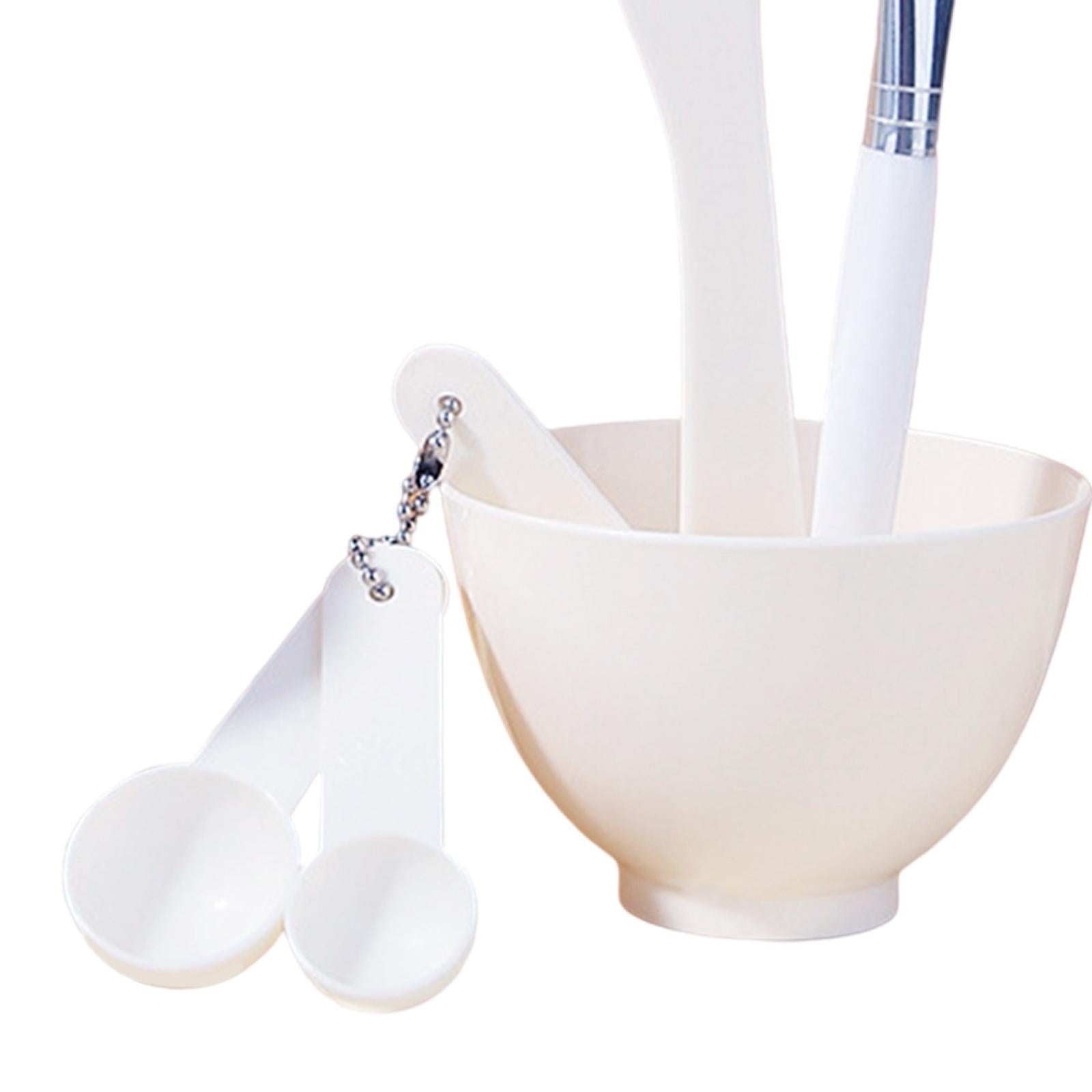4x6 in 1 Mask Mixing Bowl Set Reusable for Facial Mask Hair Masks Home White