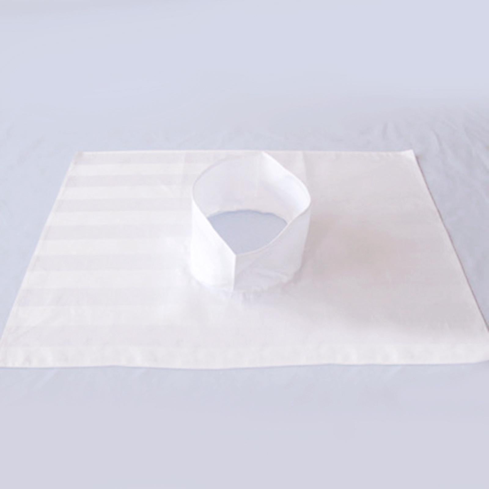 2xMassage Table Cover Sheet with Face Hole for Beauty Salon SPA Massage Tables White