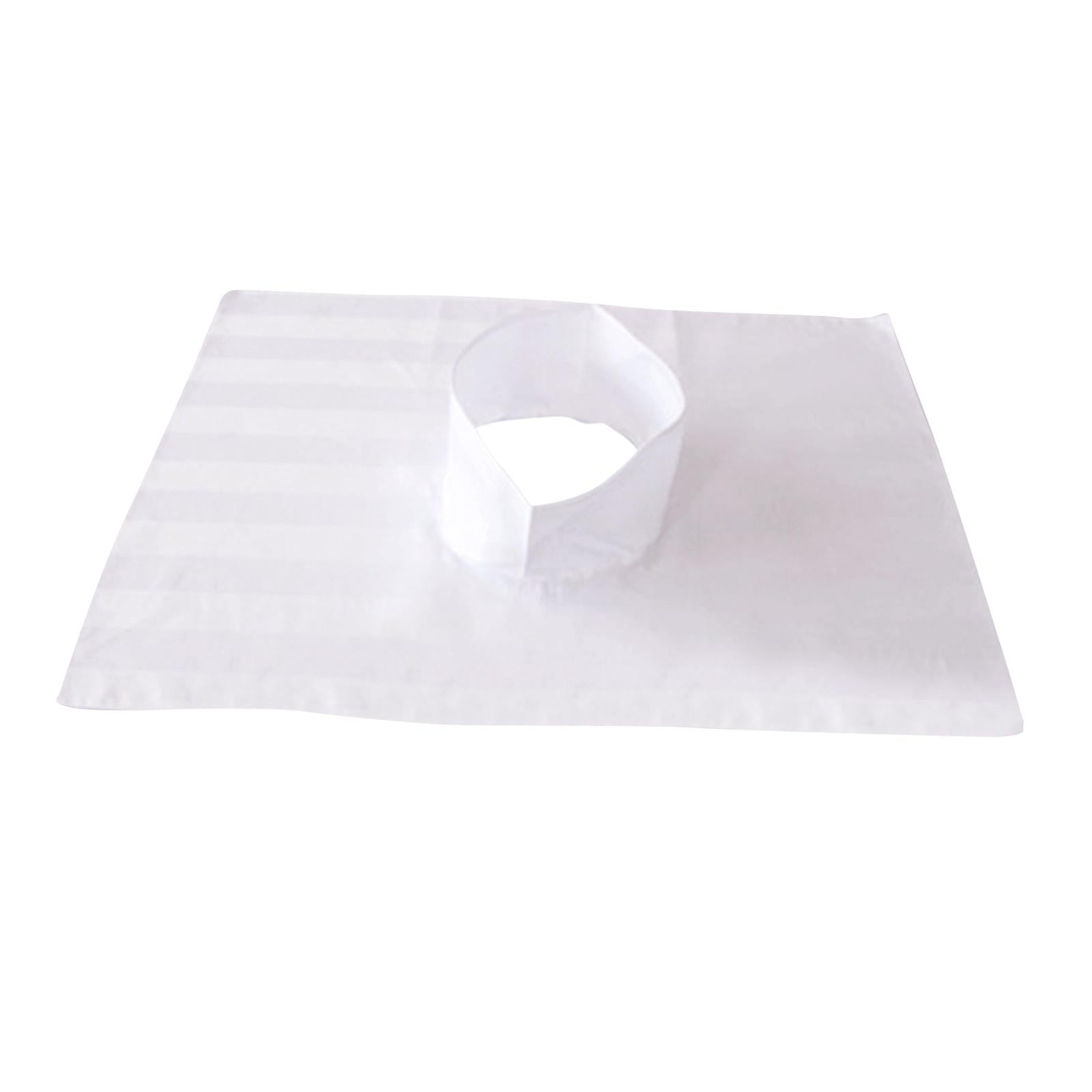 3xMassage Table Cover Sheet with Face Hole for Beauty Salon SPA Massage Tables White