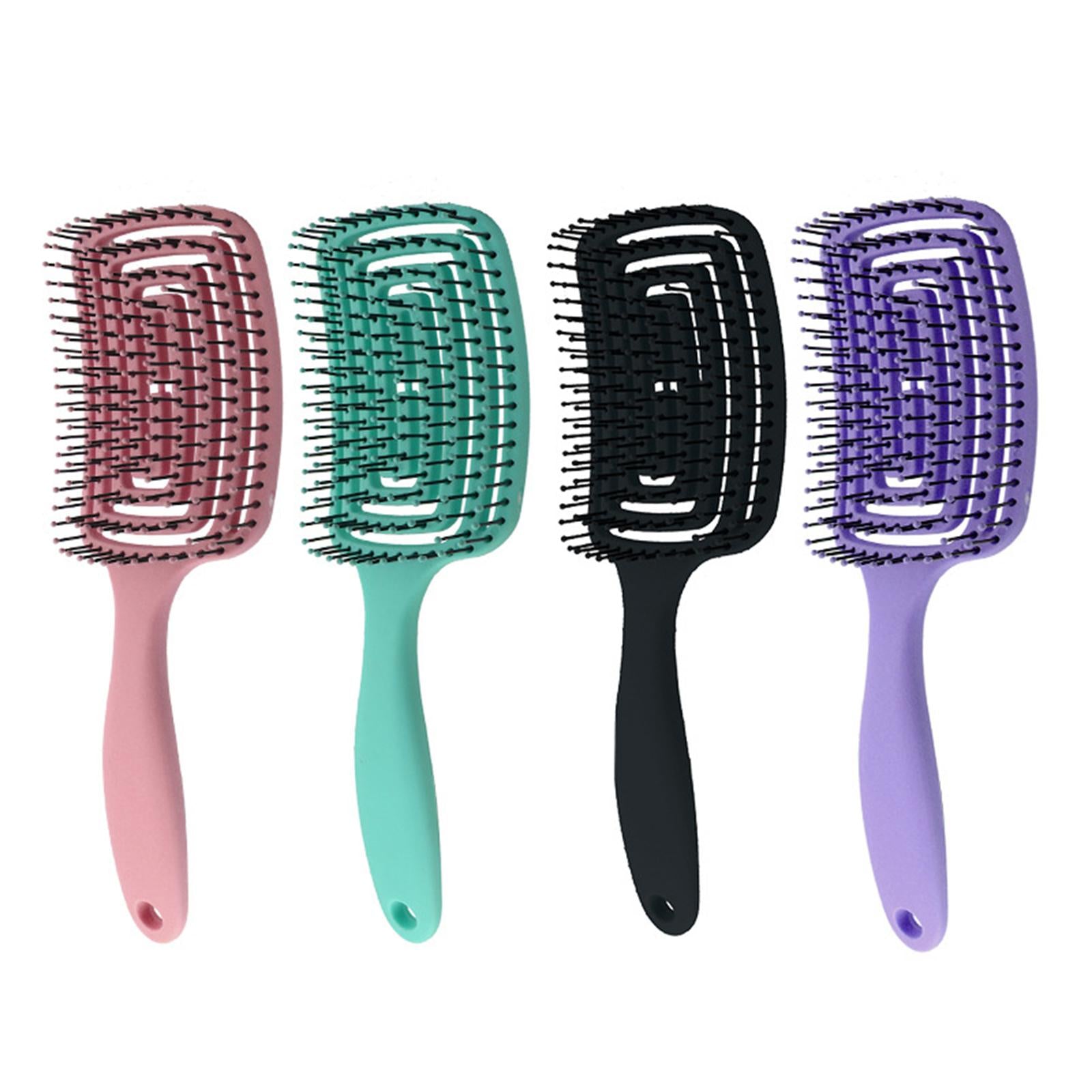2xDetangle Hairbrush Fast Drying Hair Vented Hair Brush for Barber Pink