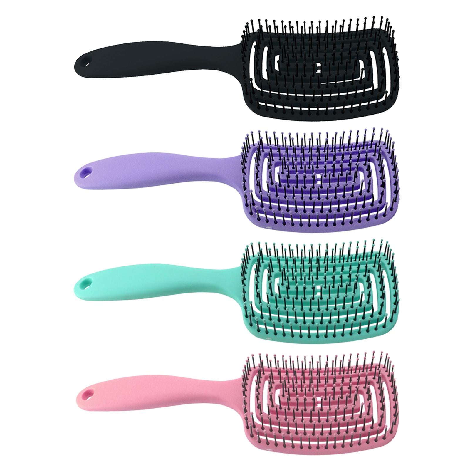 2xDetangle Hairbrush Fast Drying Hair Vented Hair Brush for Barber Pink