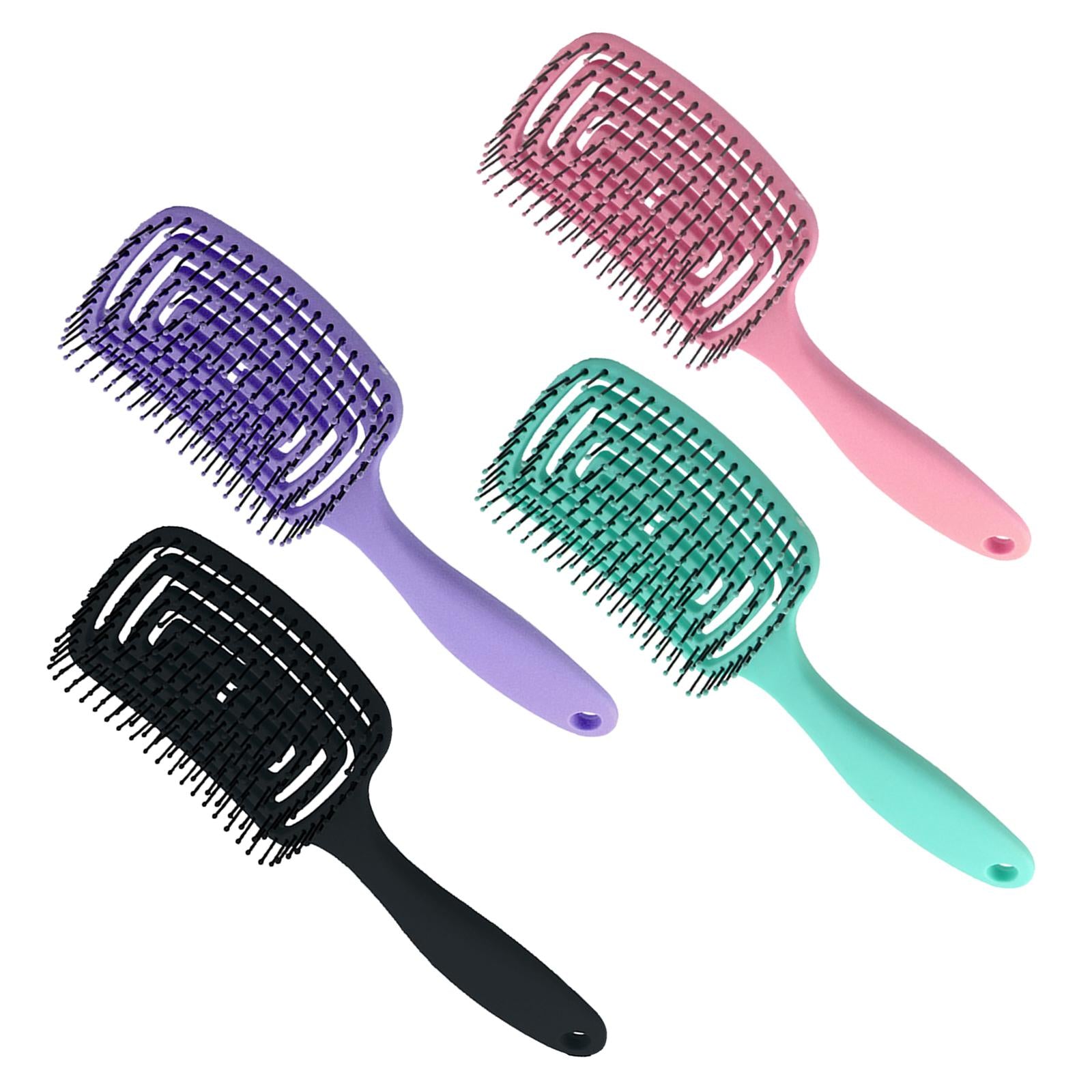 2xDetangle Hairbrush Fast Drying Hair Vented Hair Brush for Barber Pink