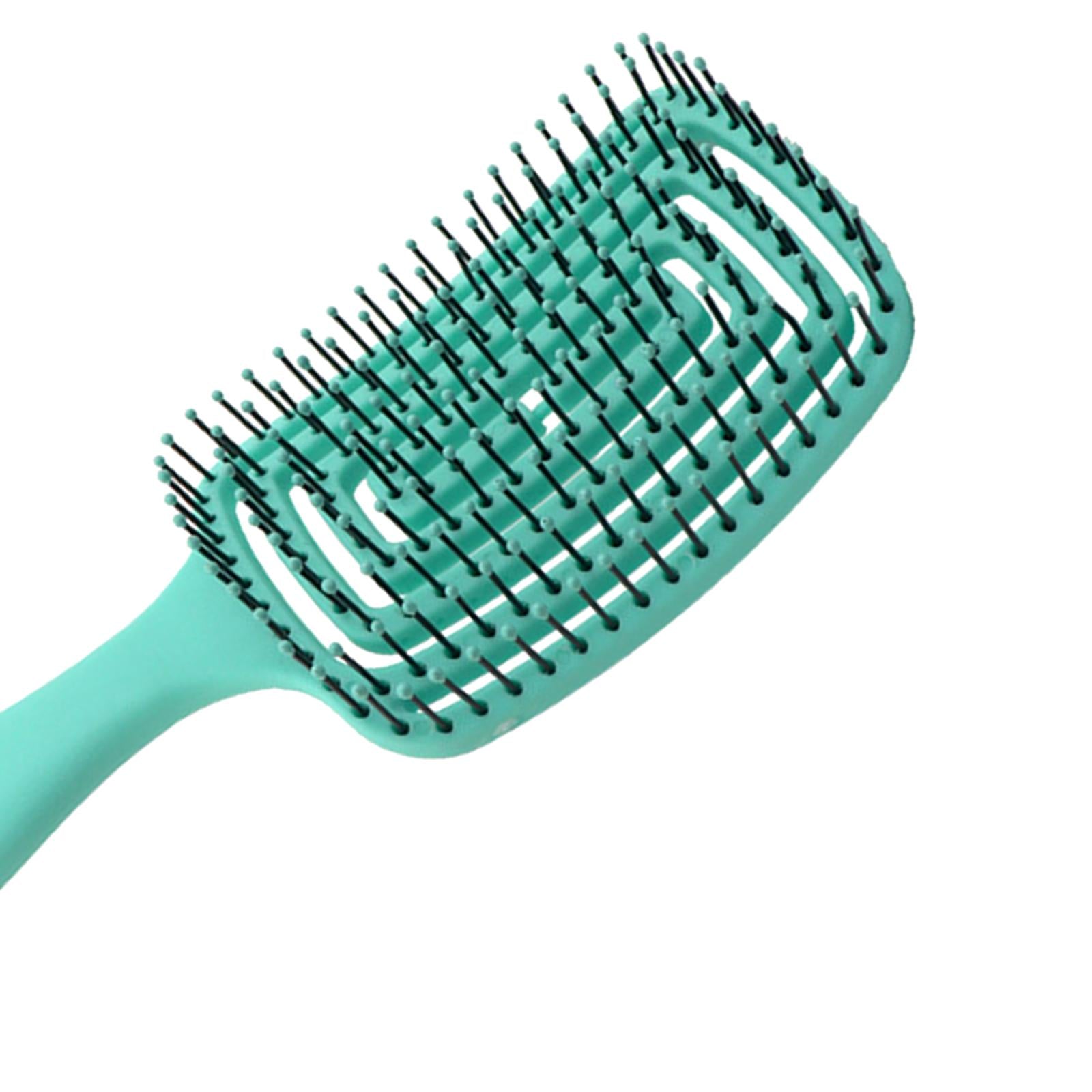 Detangle Hairbrush Fast Drying Hair Vented Hair Brush for Barber Green