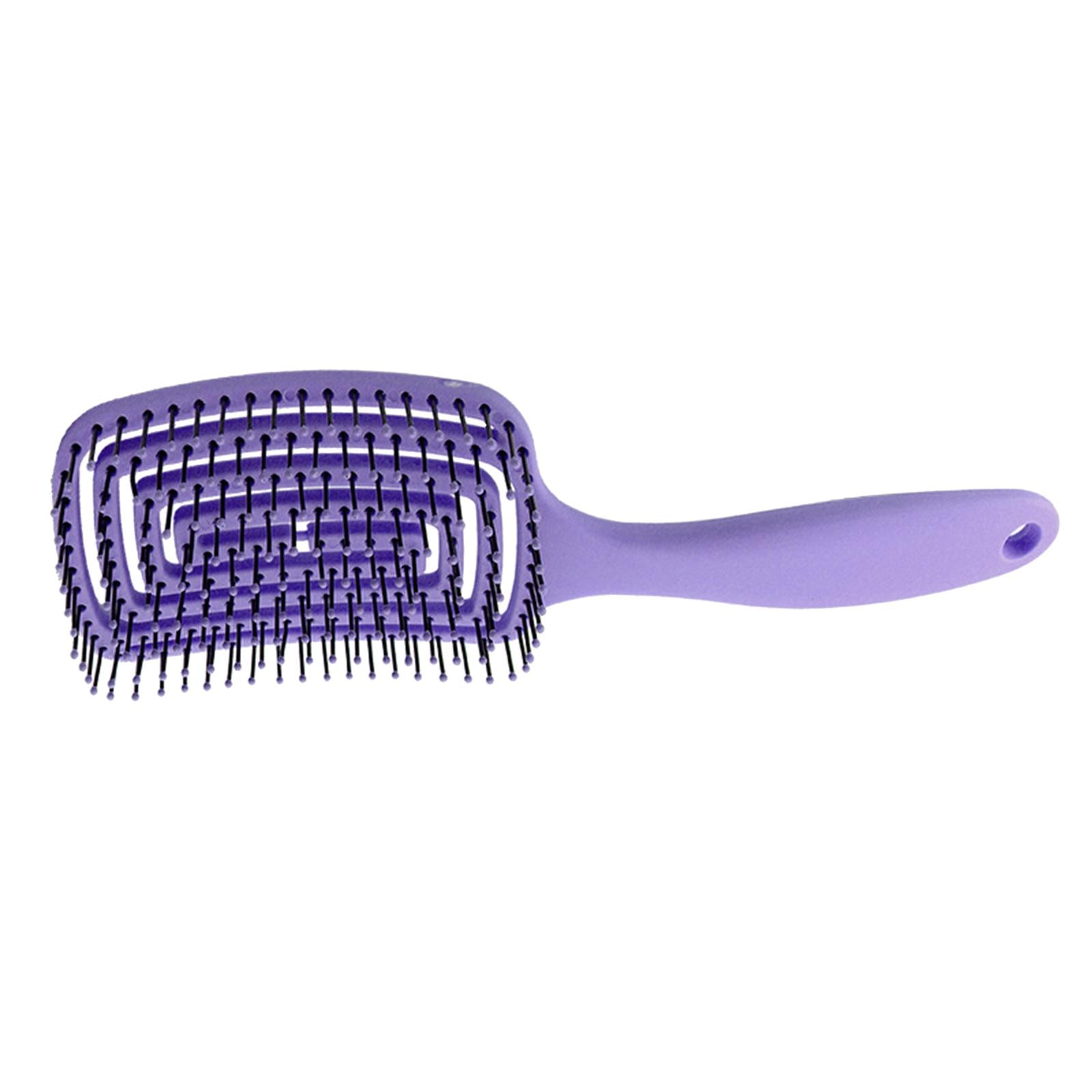 3xDetangle Hairbrush Fast Drying Hair Vented Hair Brush for Barber Purple