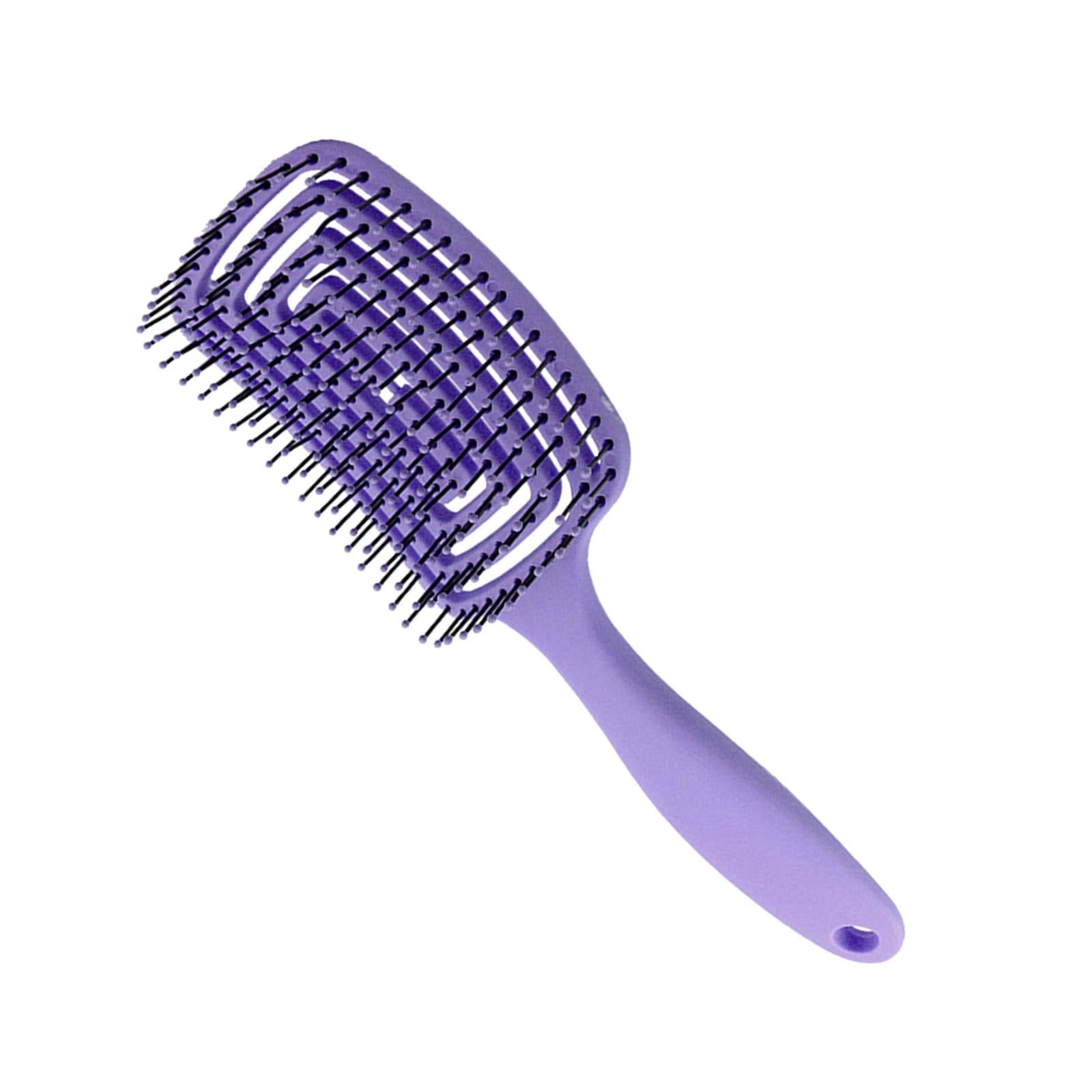 2xDetangle Hairbrush Fast Drying Hair Vented Hair Brush for Barber Purple