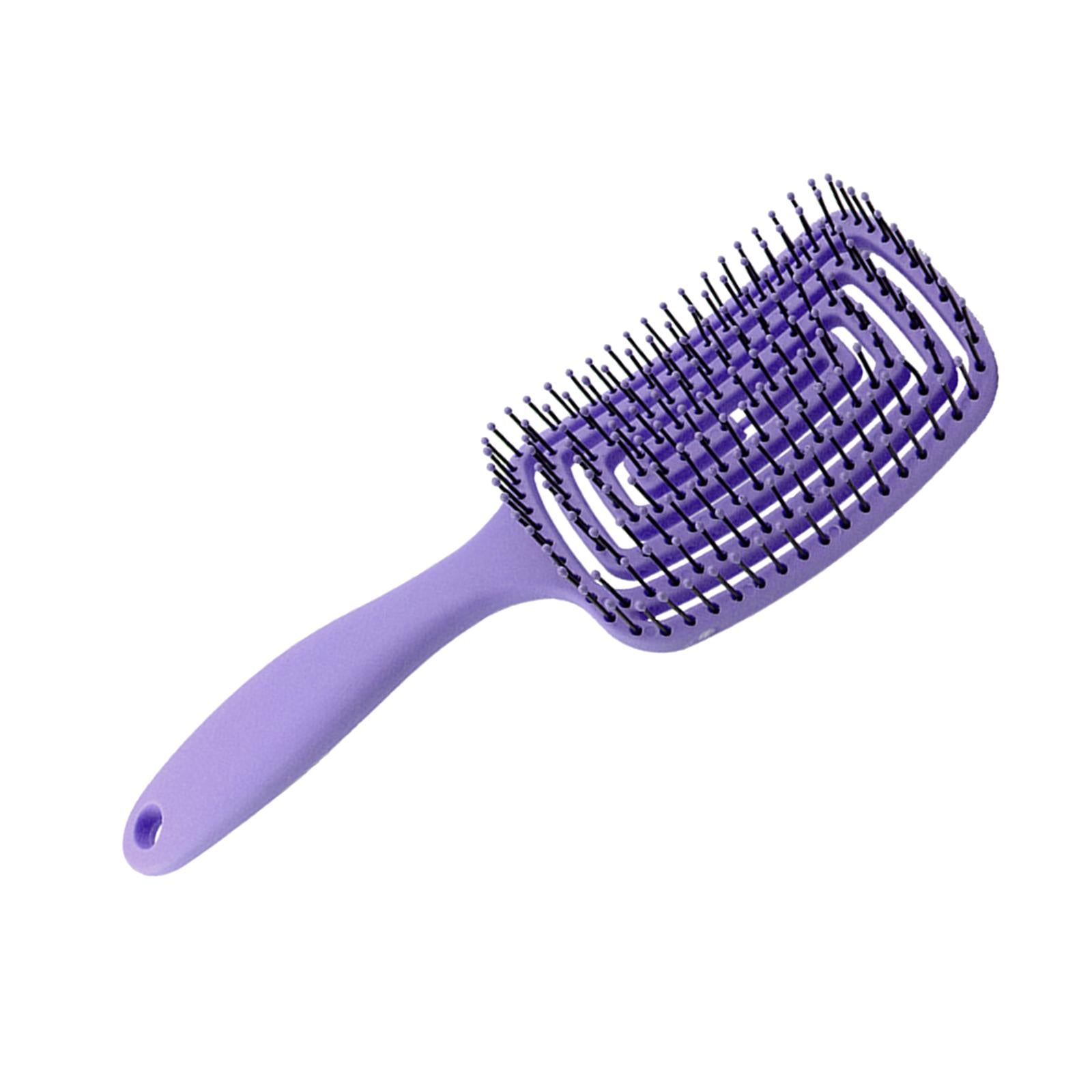 2xDetangle Hairbrush Fast Drying Hair Vented Hair Brush for Barber Purple