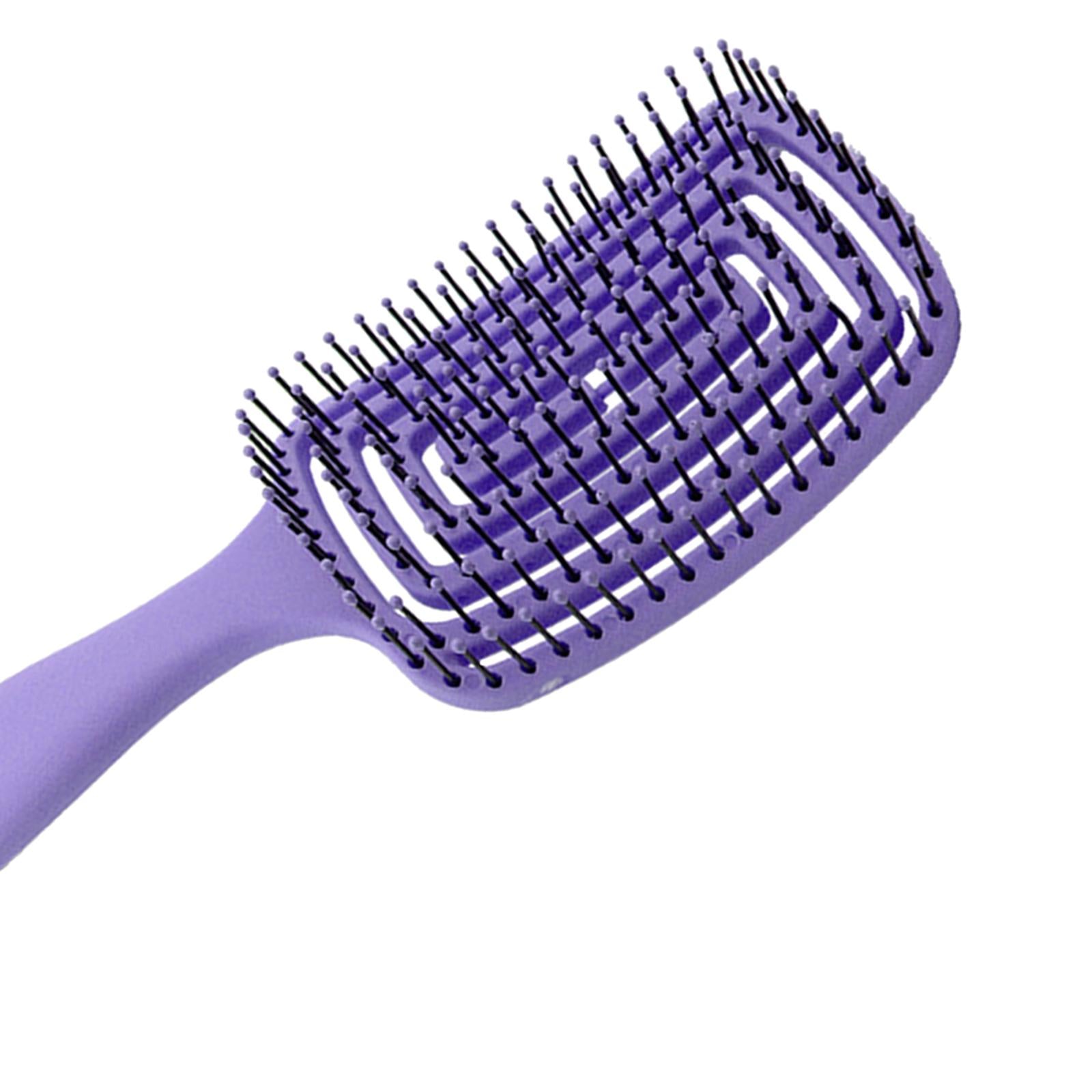 2xDetangle Hairbrush Fast Drying Hair Vented Hair Brush for Barber Purple