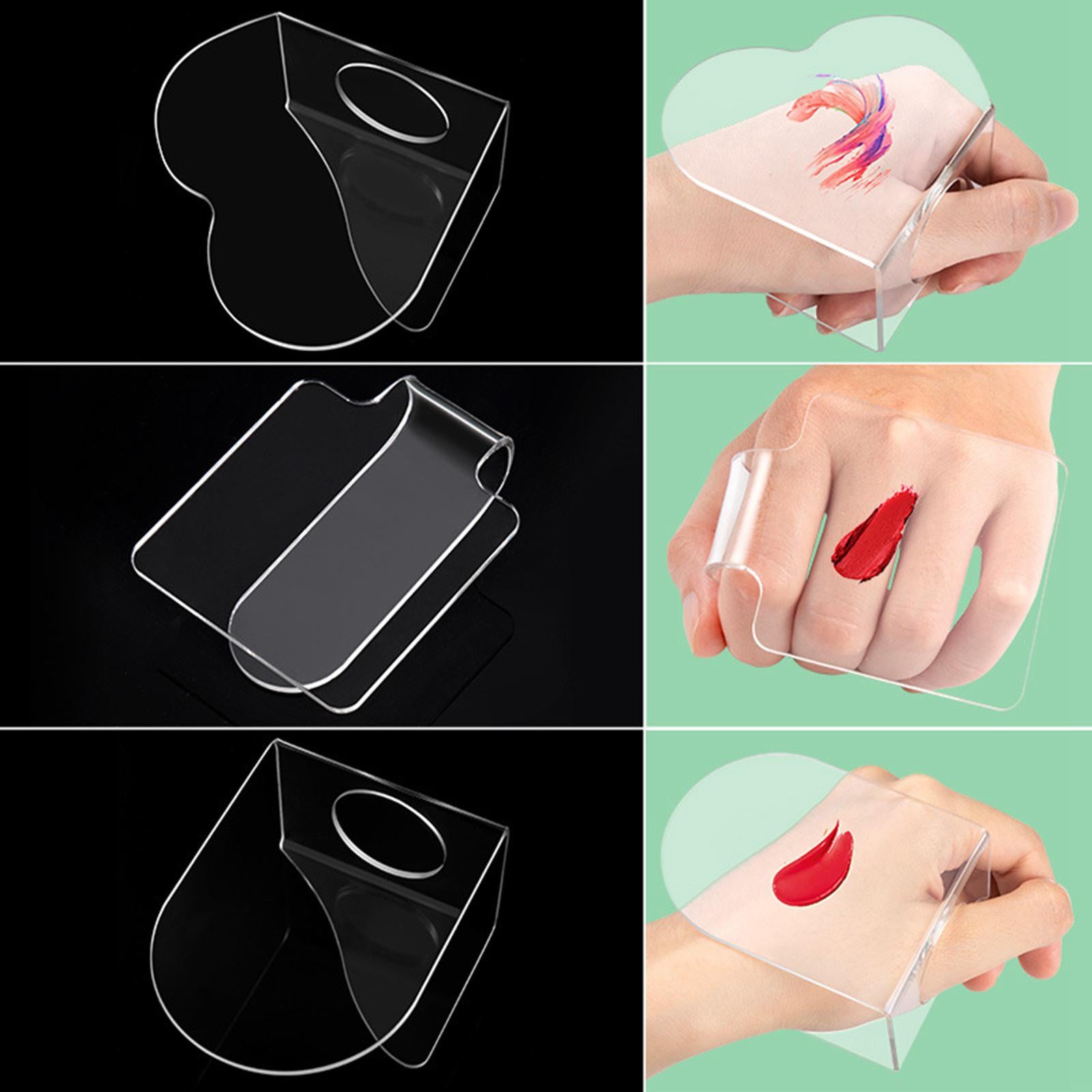 3xAcrylic Makeup Foundation Mixing Palette with Spatula Heart with Spatula