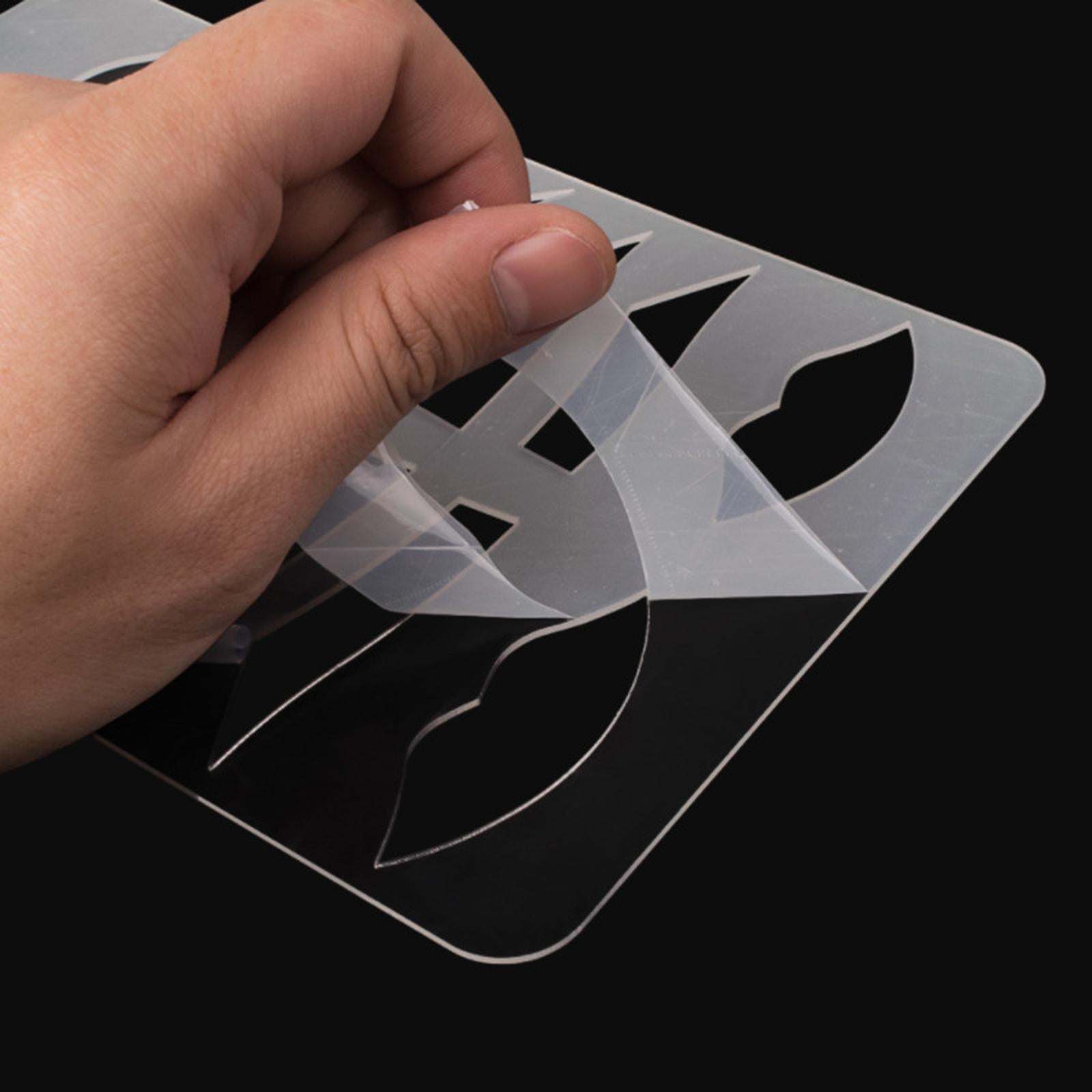 4xEyebrow Shape Plate Reusable Acrylic Eyebrows Enhancer Card for Professional