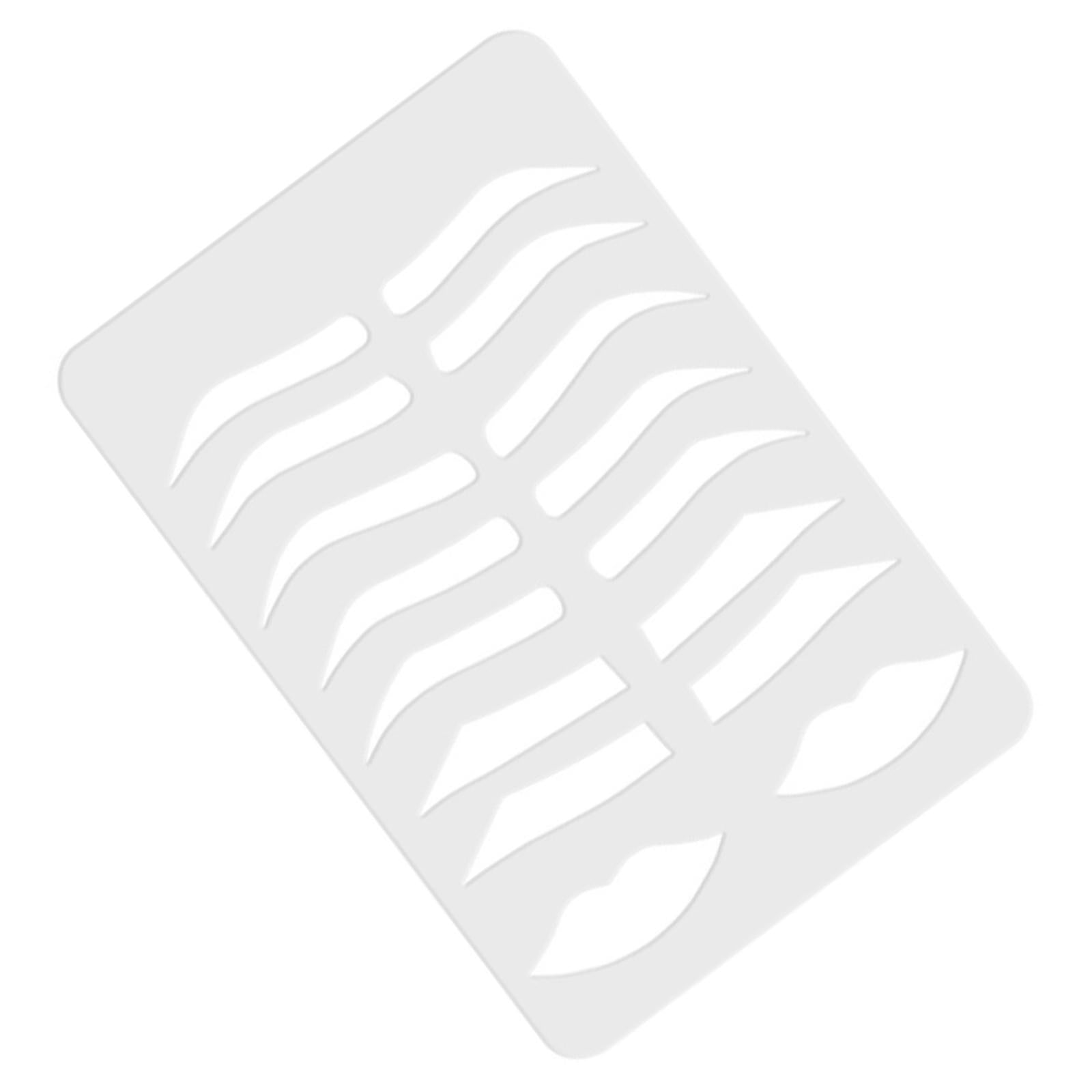 4xEyebrow Shape Plate Reusable Acrylic Eyebrows Enhancer Card for Professional