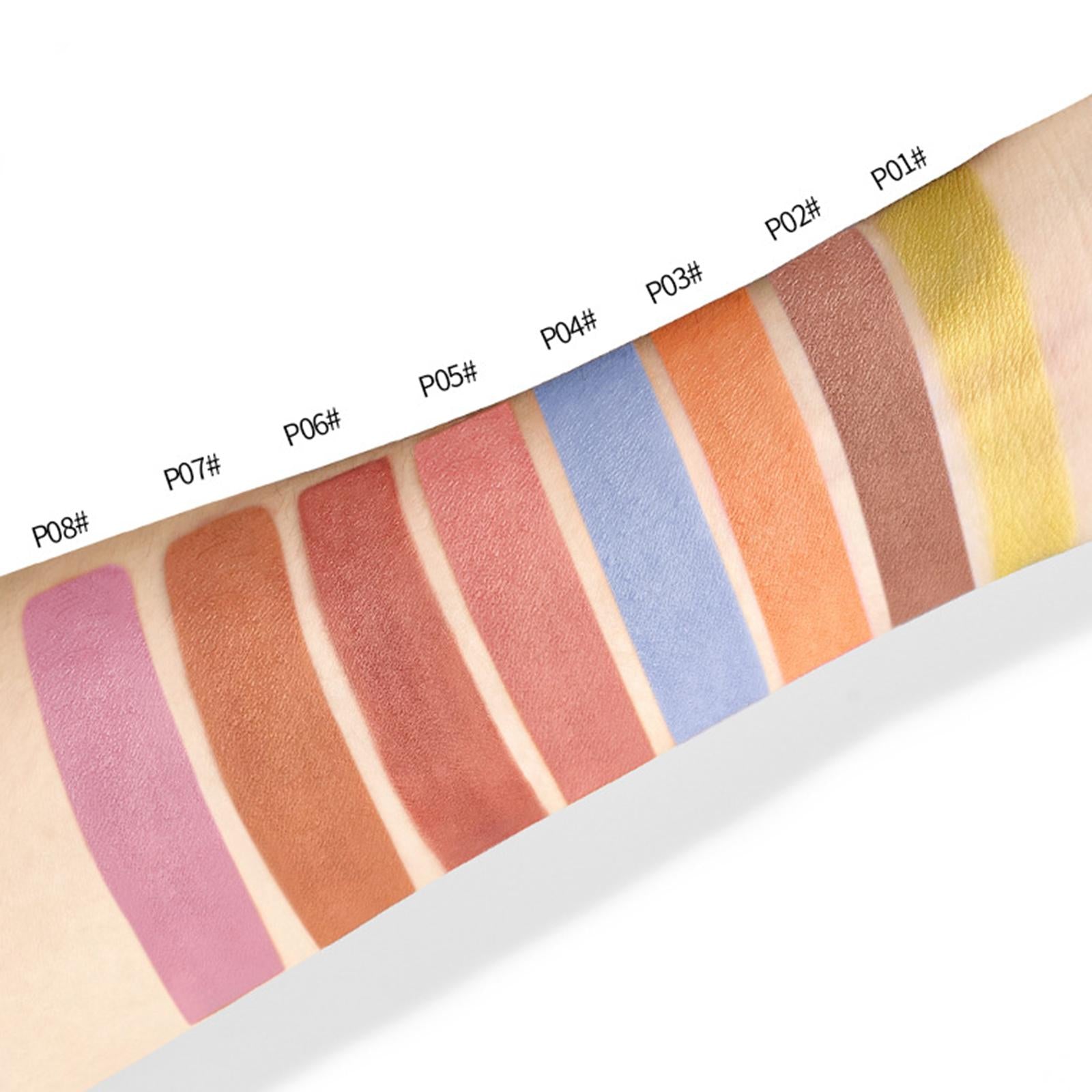 2xLiquid Eye Shadow Quick Dry Matte Waterproof for Lazy People Novice Women P07