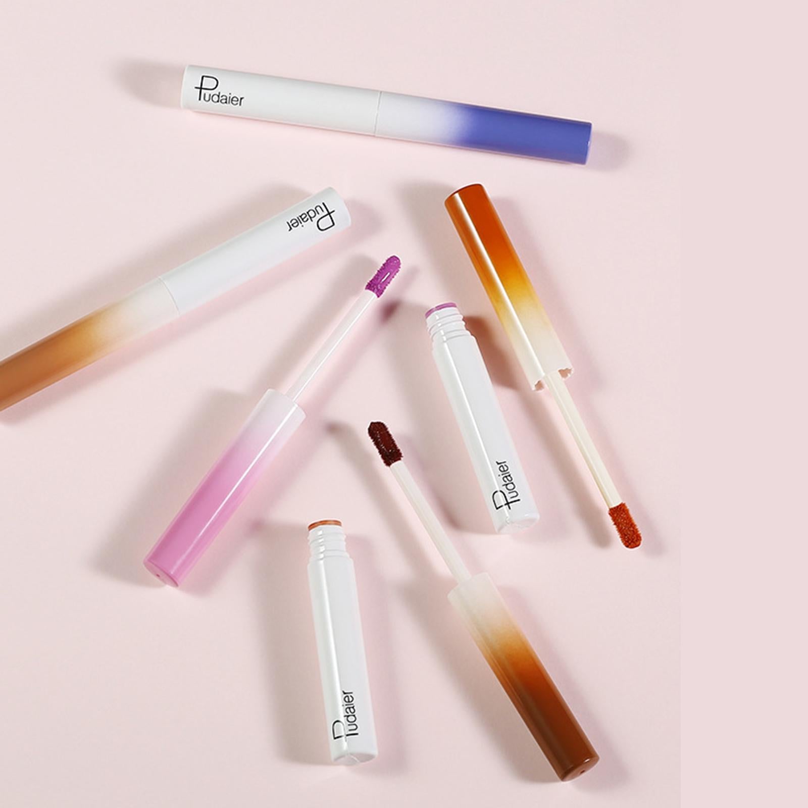 2xLiquid Eye Shadow Quick Dry Matte Waterproof for Lazy People Novice Women P07