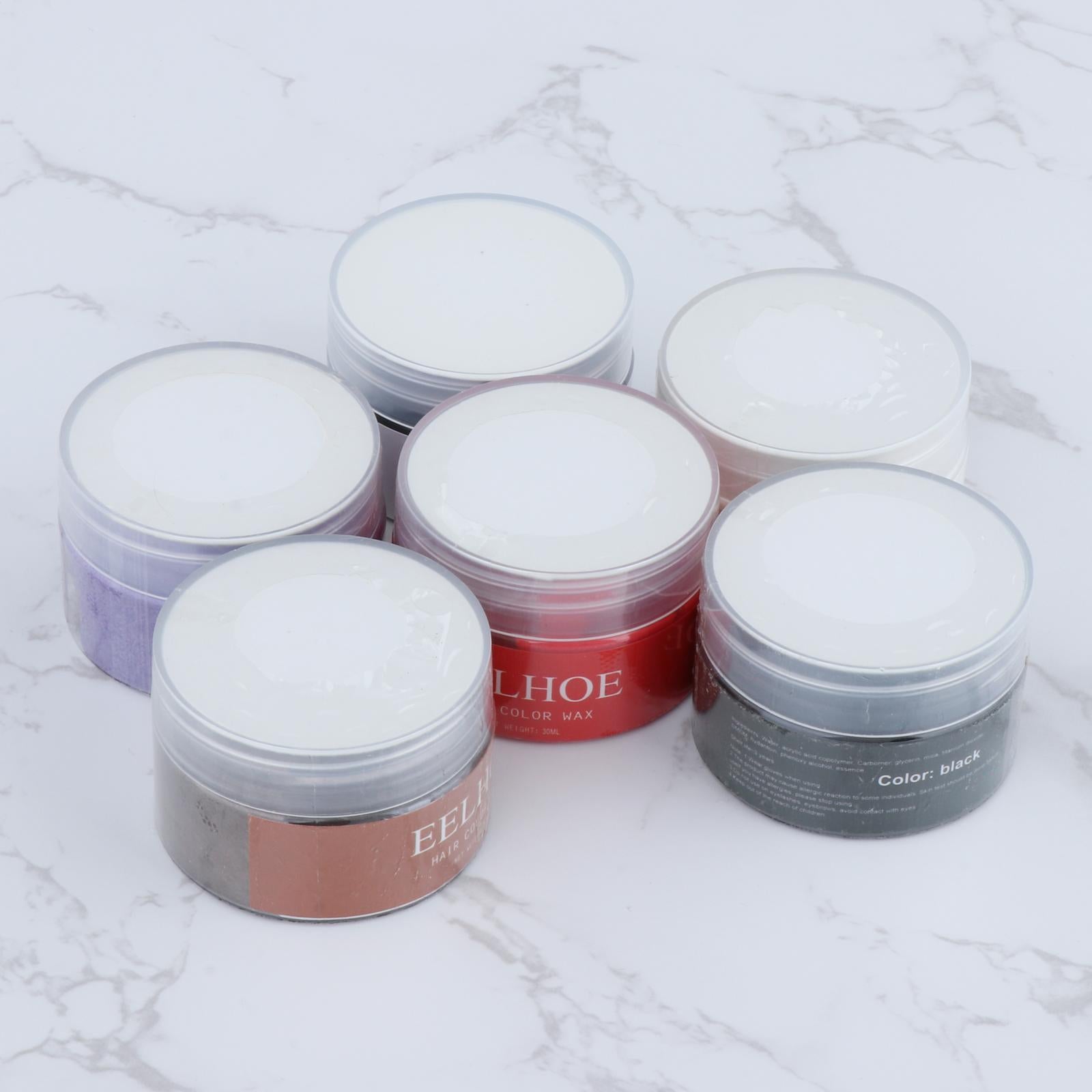 5xHair Coloring Dye Wax Styling Washable Natural One-Time for Cosplay Silver