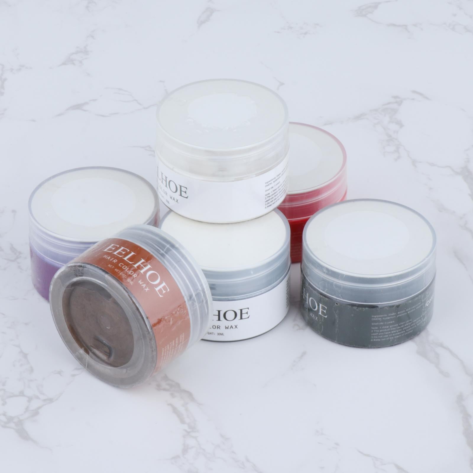 5xHair Coloring Dye Wax Styling Washable Natural One-Time for Cosplay Silver