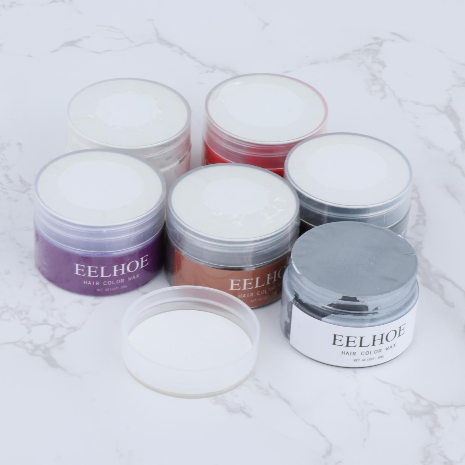5xHair Coloring Dye Wax Styling Washable Natural One-Time for Cosplay Silver