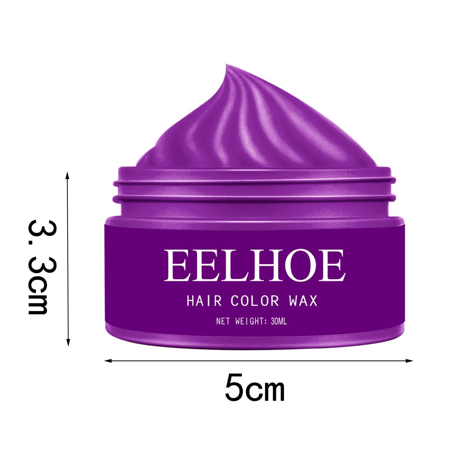 3xHair Coloring Dye Wax Styling Washable Natural One-Time for Cosplay Purple