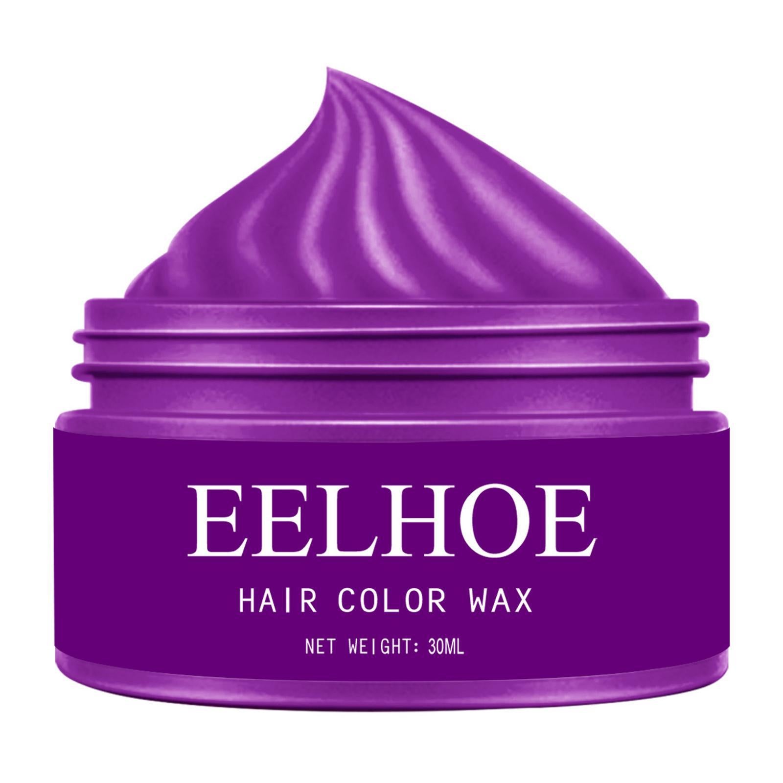 3xHair Coloring Dye Wax Styling Washable Natural One-Time for Cosplay Purple