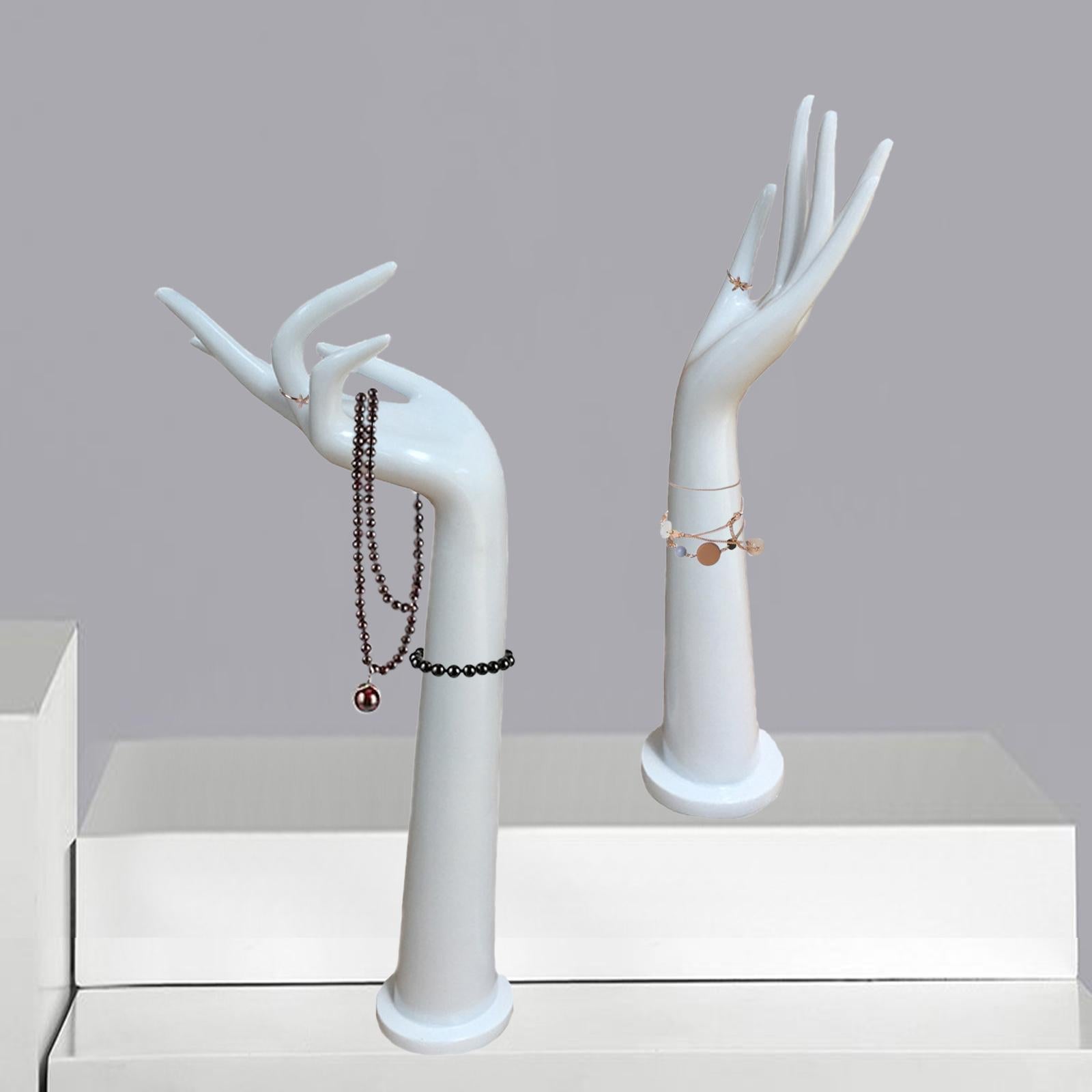 2 Pieces Mannequin Hands Prop Stand Holder for Chain Bangle Jewelry Store