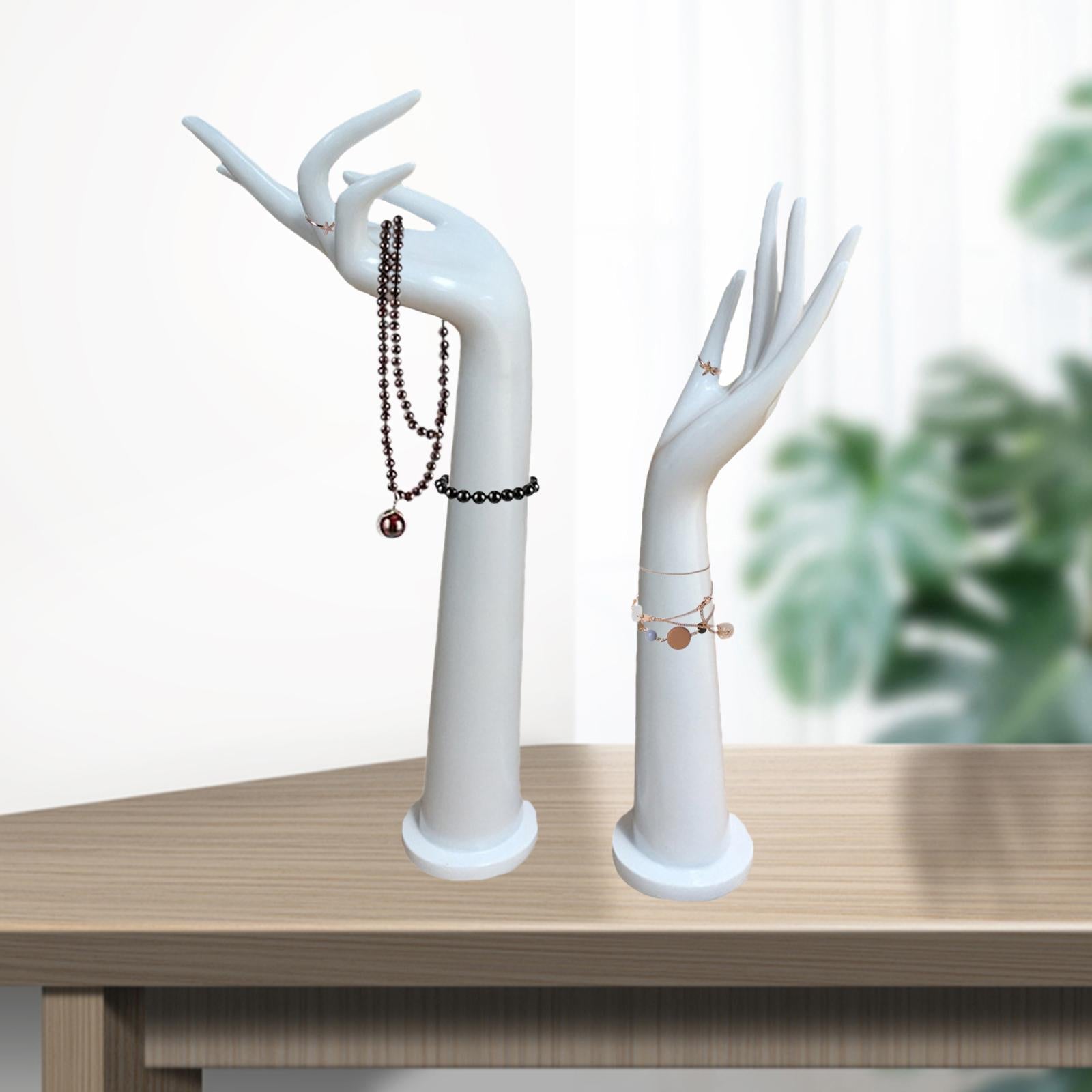 2 Pieces Mannequin Hands Prop Stand Holder for Chain Bangle Jewelry Store