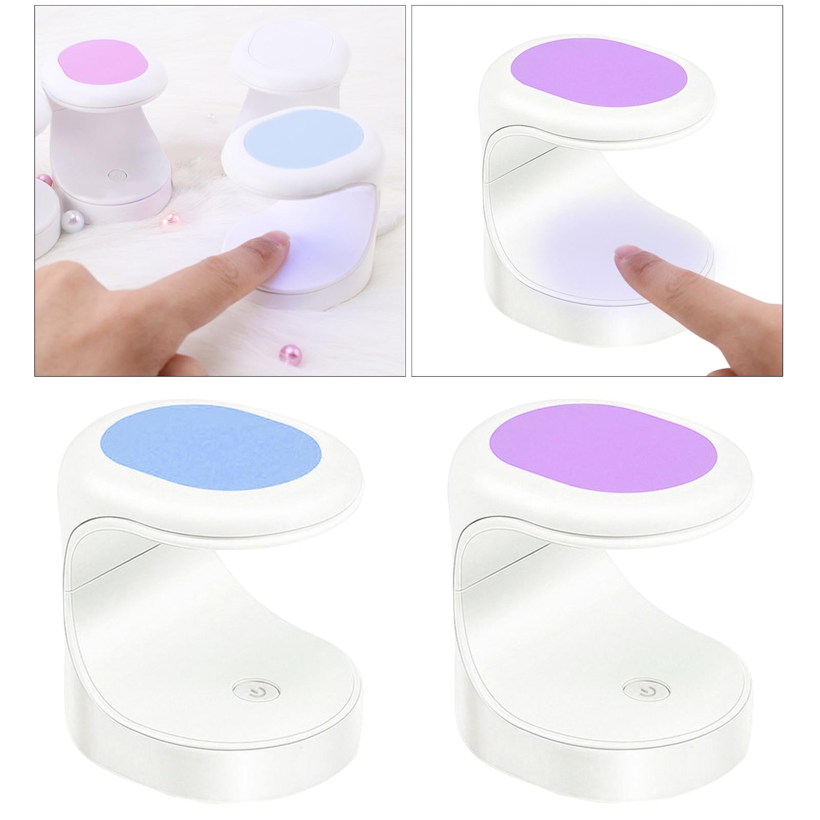 3xMini Nail Dryer Lamp Gel Polish Egg Shape UV LED Lamp Pocket Size Blue