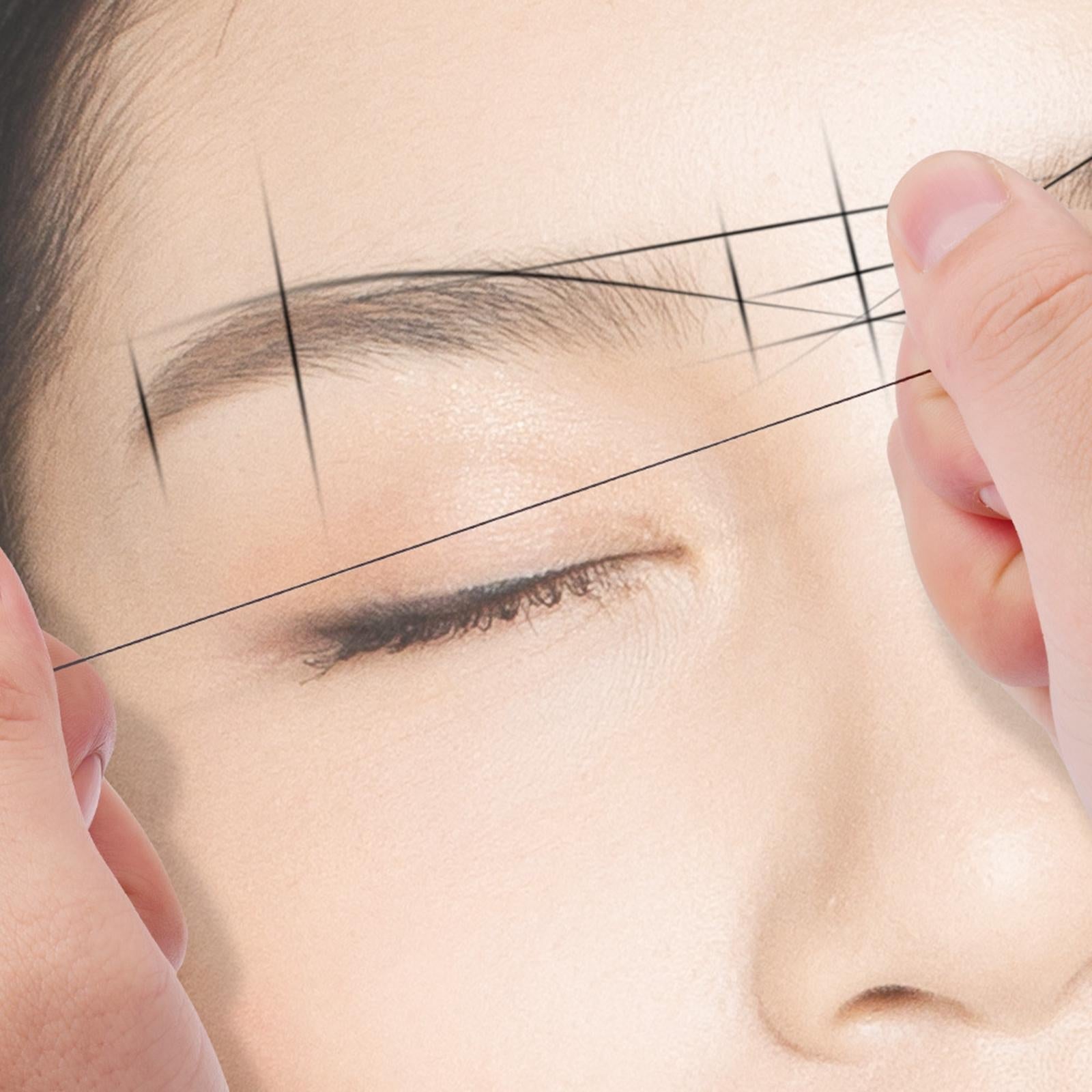10M Pre-Inked Mapping Strings Measuring Tool for Microblading Eyebrow Black
