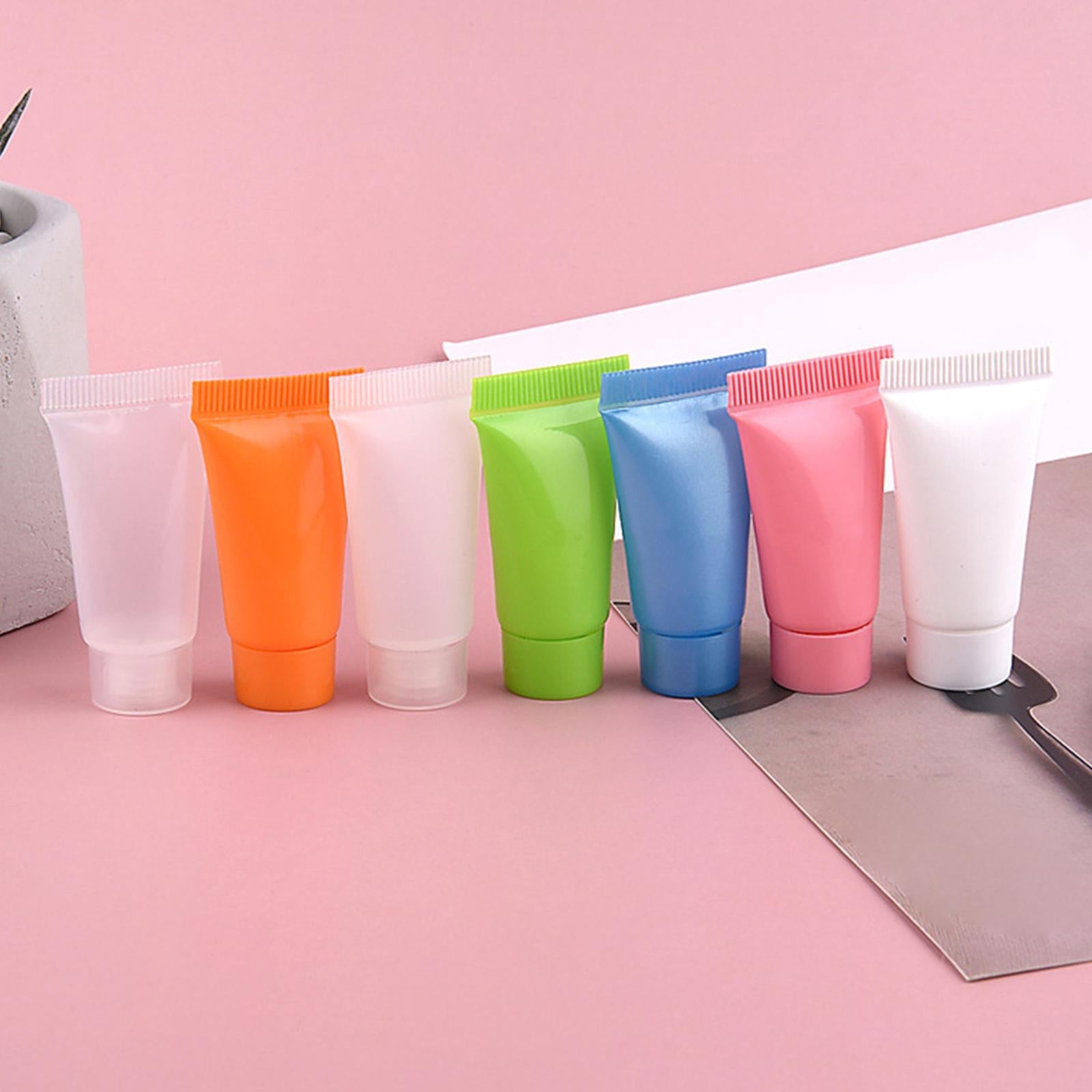 100Pcs Empty Soft Tubes Bottle 5ml with Caps for Makeup Cream white