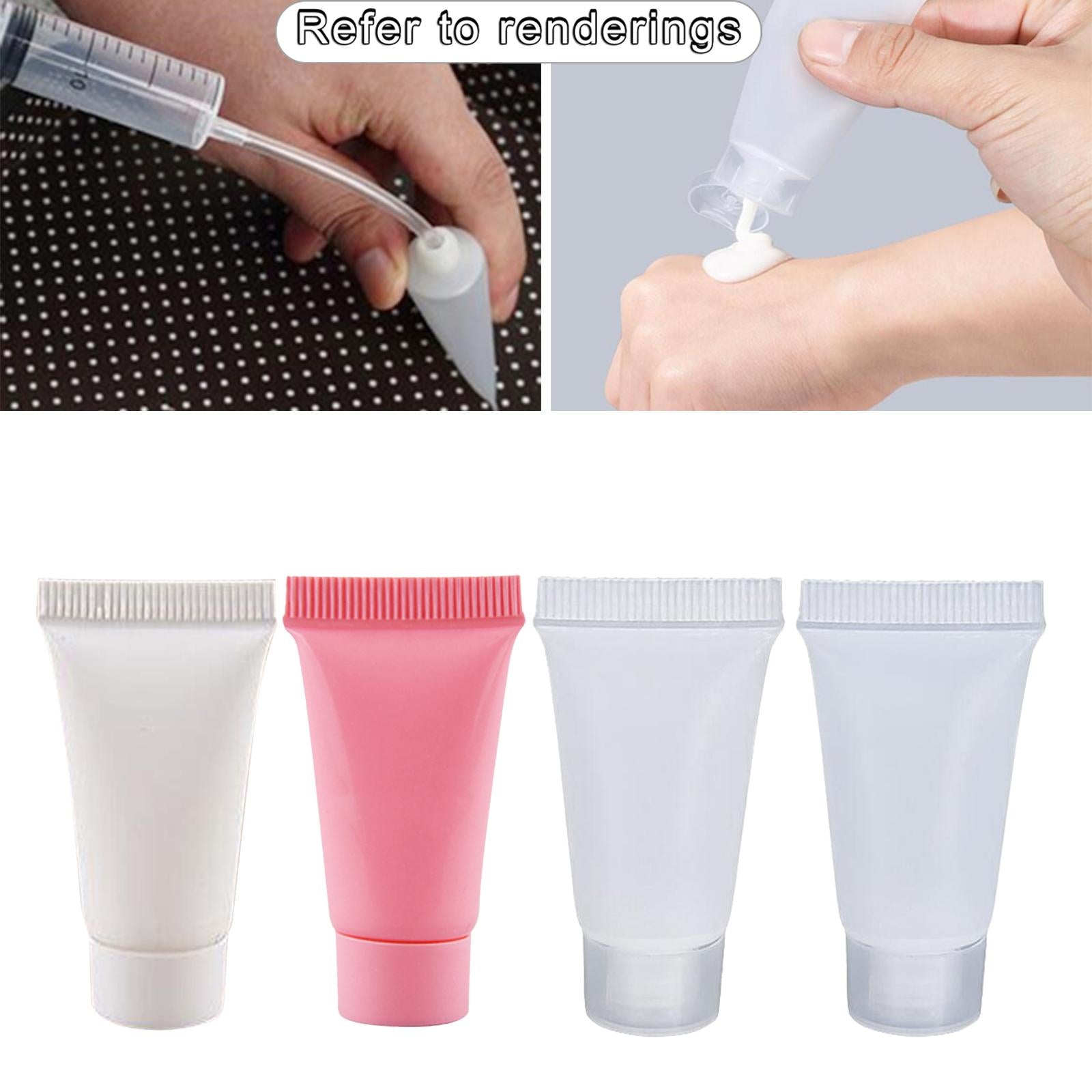 100Pcs Empty Soft Tubes Bottle 5ml with Caps for Makeup Cream white