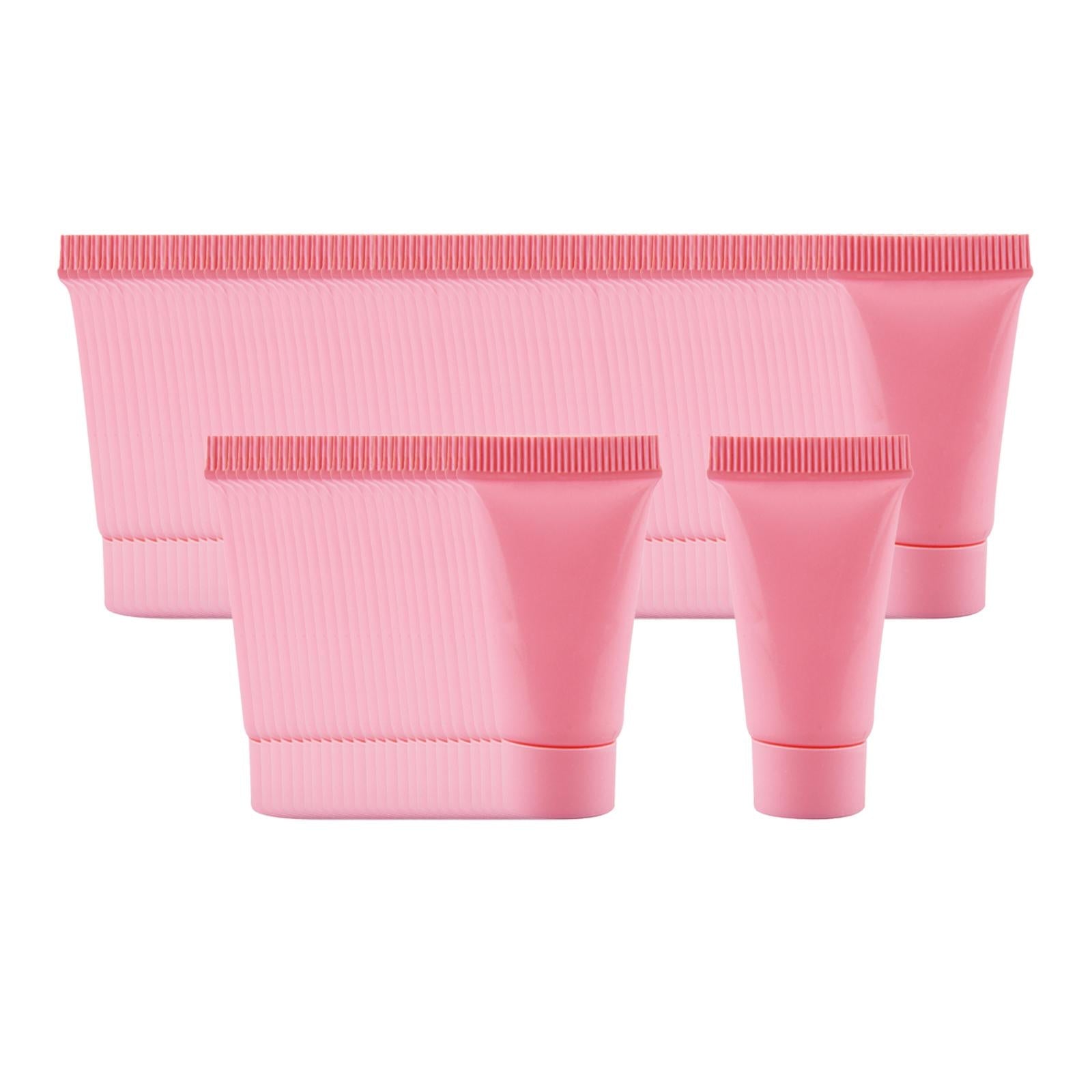 100Pcs Empty Soft Tubes Bottle 5ml with Caps for Makeup Cream pink