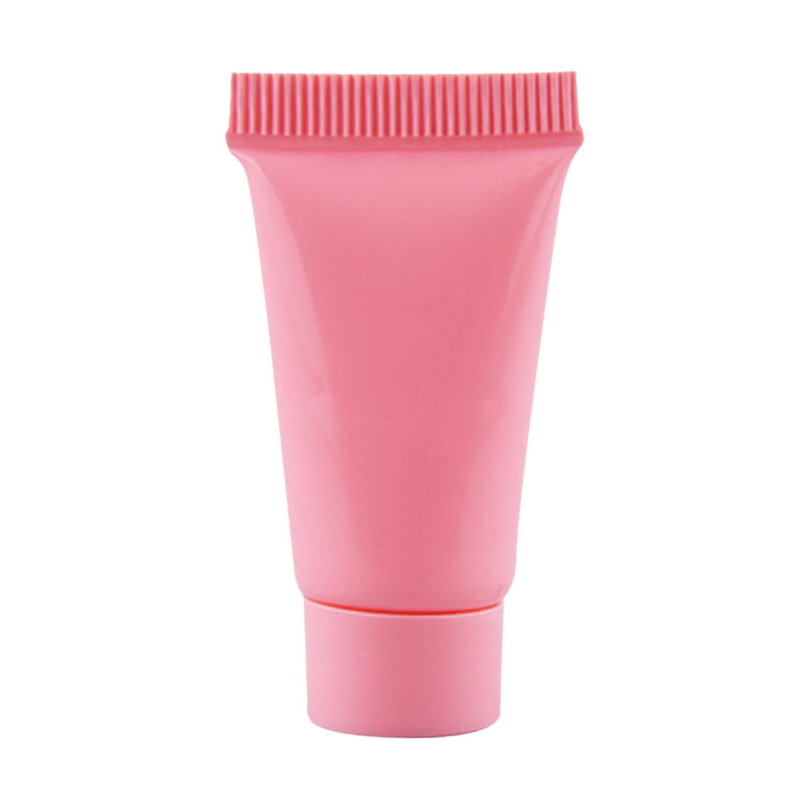 100Pcs Empty Soft Tubes Bottle 5ml with Caps for Makeup Cream pink