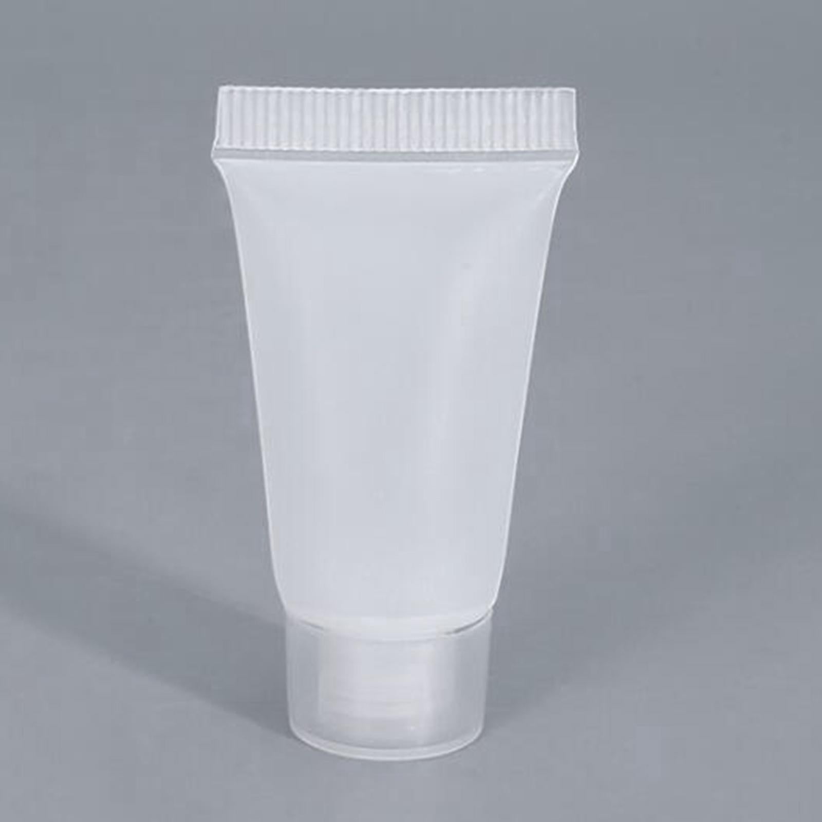 100Pcs Empty Soft Tubes Bottle 5ml with Caps for Makeup Cream matte white