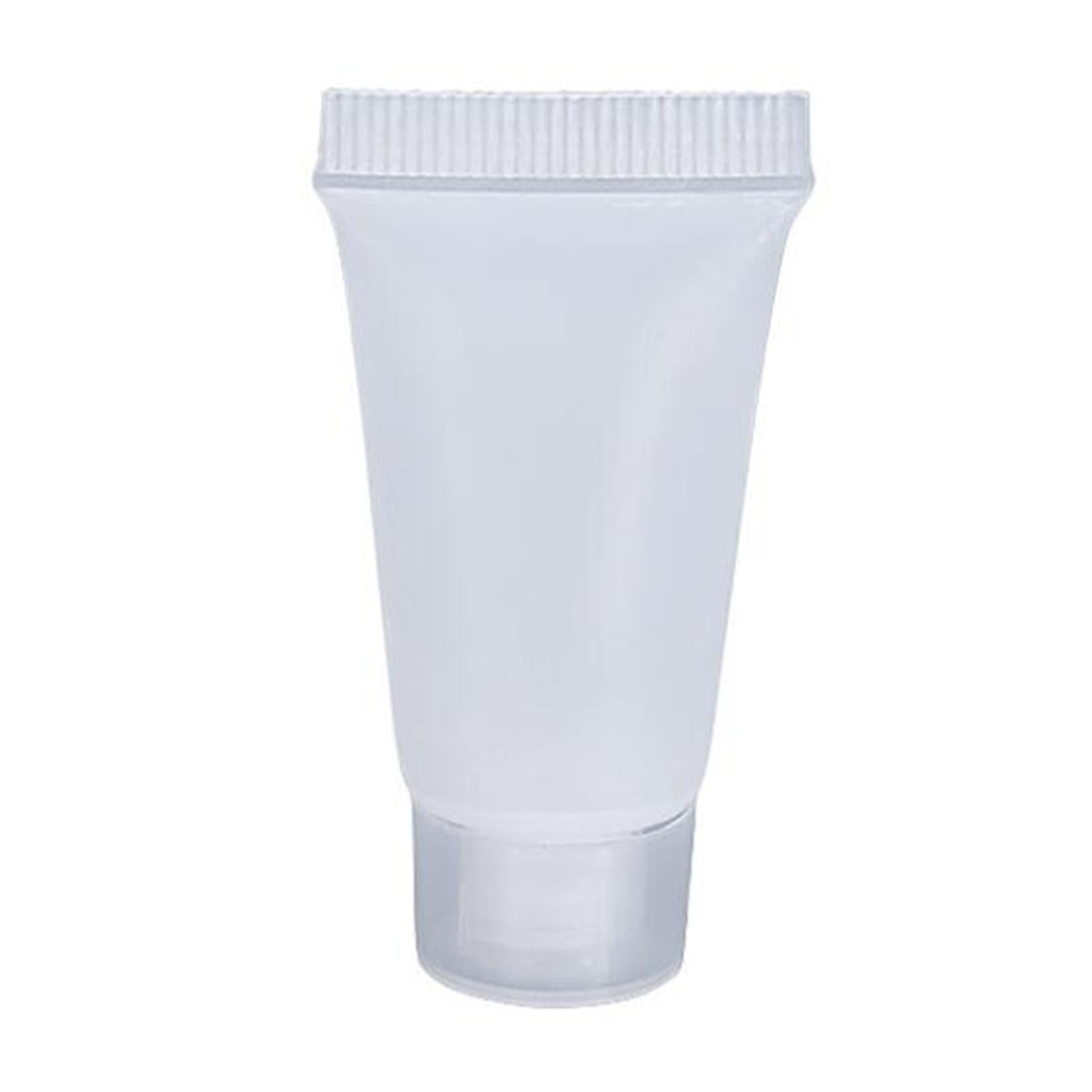 100Pcs Empty Soft Tubes Bottle 5ml with Caps for Makeup Cream glossy white
