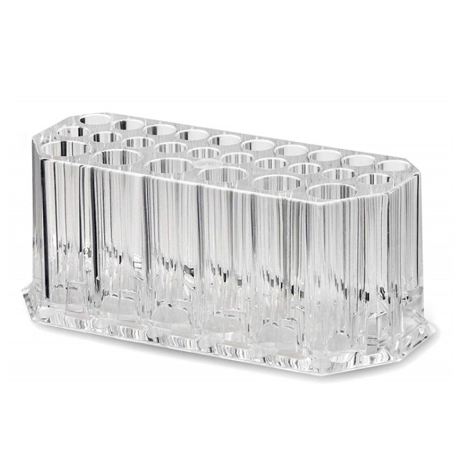 26 Grids Makeup Brushes Holder Shelf Organizer Clear for Women Girls Display