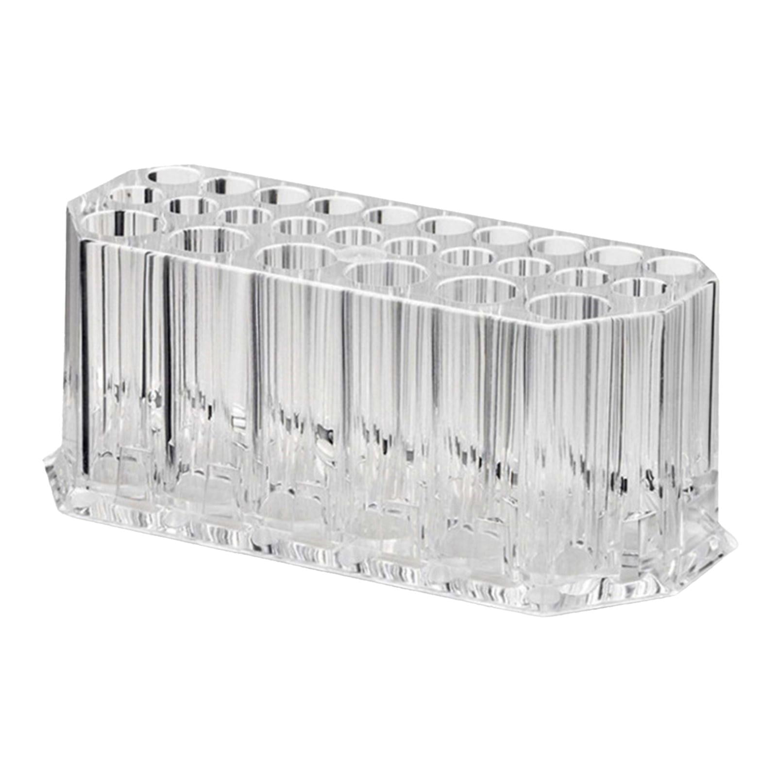 26 Grids Makeup Brushes Holder Shelf Organizer Clear for Women Girls Display