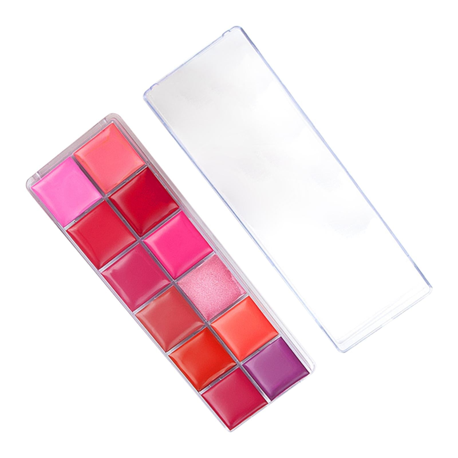 12 Colors Lipstick Palette Shimmer and Matte Embellish Makeup Kit Gift Women